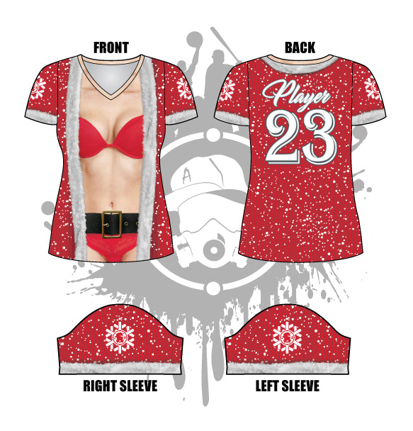 Babe Claus Women's Jersey - Soft & Comfortable Christmas Themed T-Shirt for Women | Perfect for Holiday Parties, Gifts & Festive Outfits