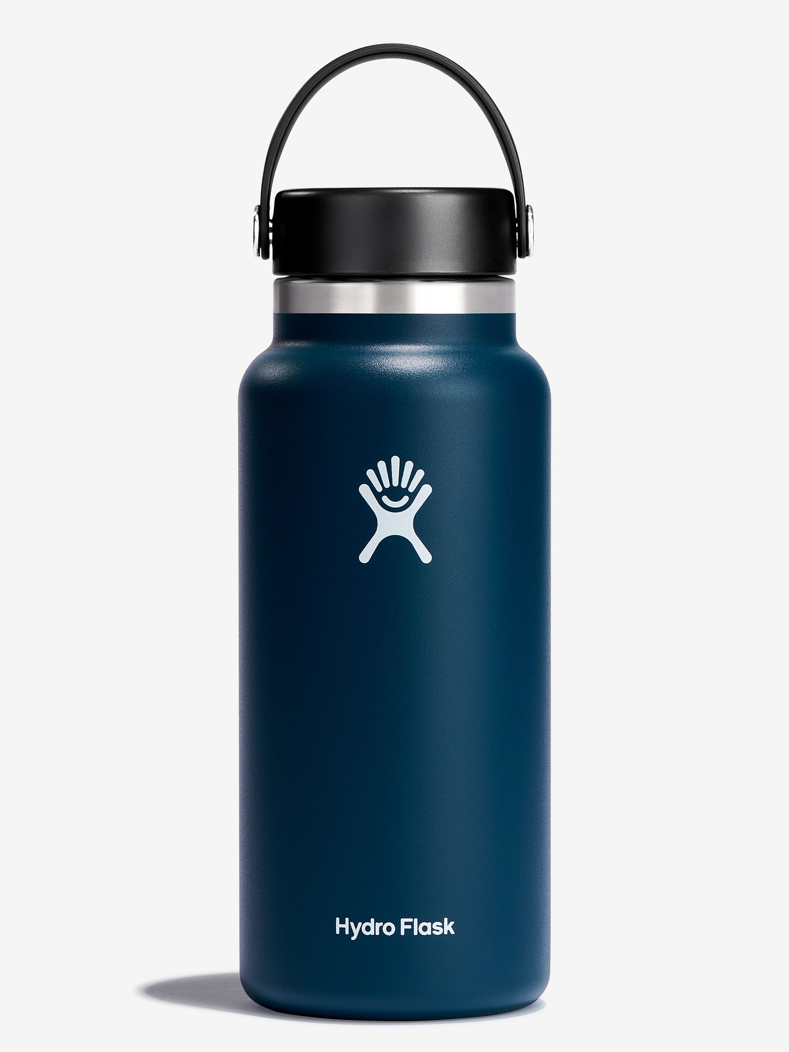 Hydro Flask 32oz Wide Mouth Water Bottle with Flex Cap - Insulated Stainless Steel Vacuum Flask for Hiking, Gym & Outdoor Activities - Indigo Blue