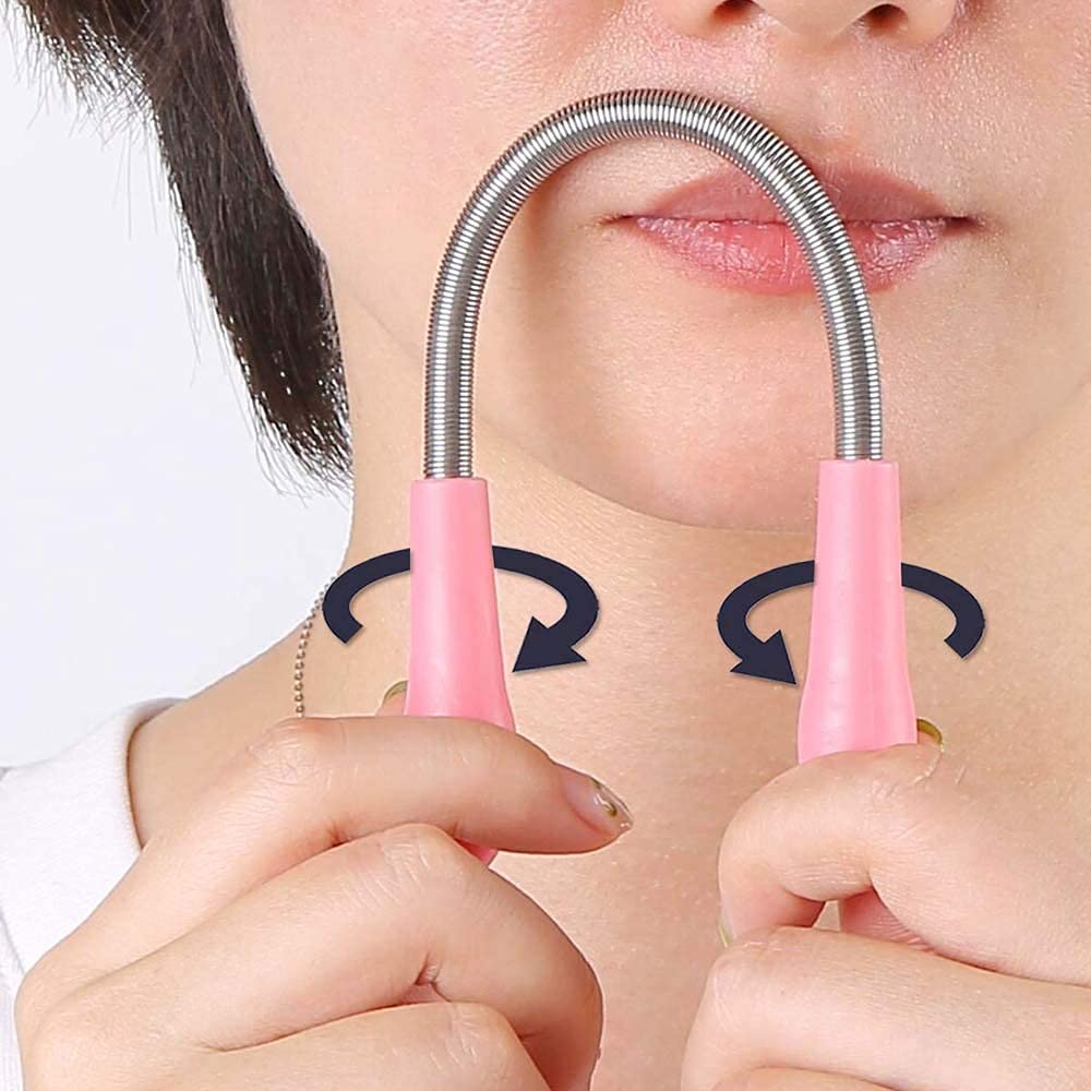 MAPPERZ Women's Facial Hair Remover Spring Epilator - Natural Threading Tool for Upper Lip, Cheek, Chin, Mustache & Sideburns | Painless Hair Removal for Smooth Skin | Perfect for Home Beauty Care & Travel (1 Pack)