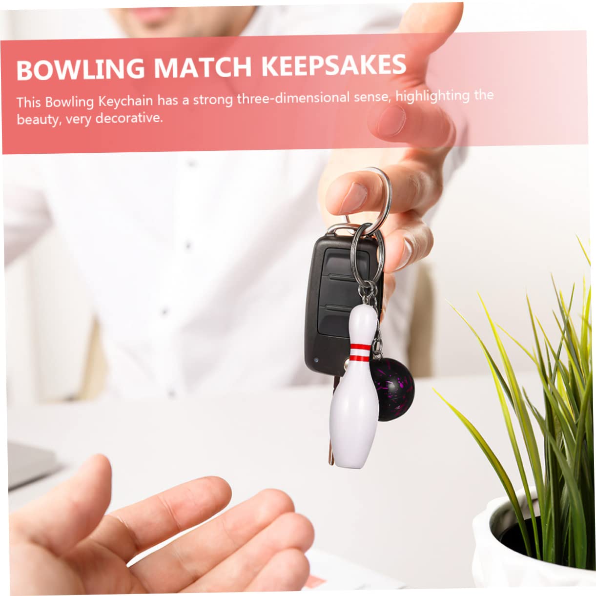 SKISUNO 36 Pcs Bowling Keychain Set - Cute Sports Theme Metal Key Rings for Keys, Bags & Gifts - Perfect for Bowling Enthusiasts, Party Favors & Team Sports Accessories