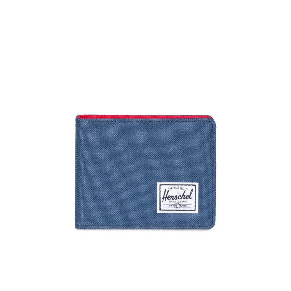Herschel Roy RFID Blocking Slim Wallet for Men - Navy/Red - Compact & Secure Card Holder for Everyday Use & Travel