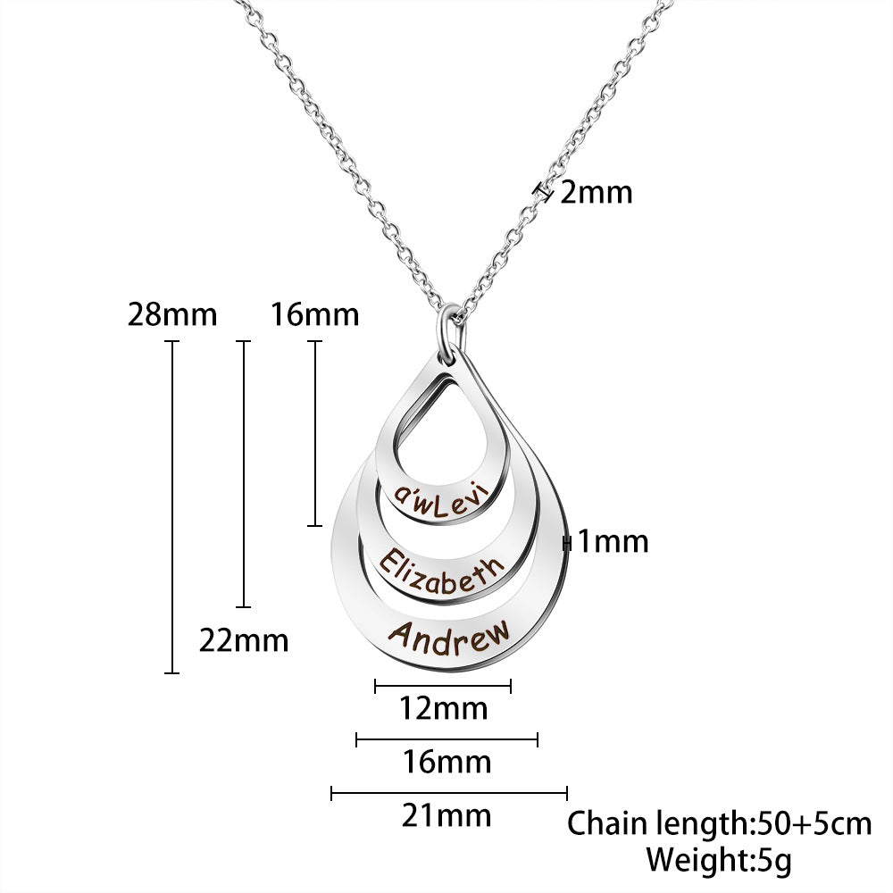 Personalized Rose Gold Name Necklace with Custom Engraving - Perfect for Anniversaries, Birthdays & Gifts | TP041