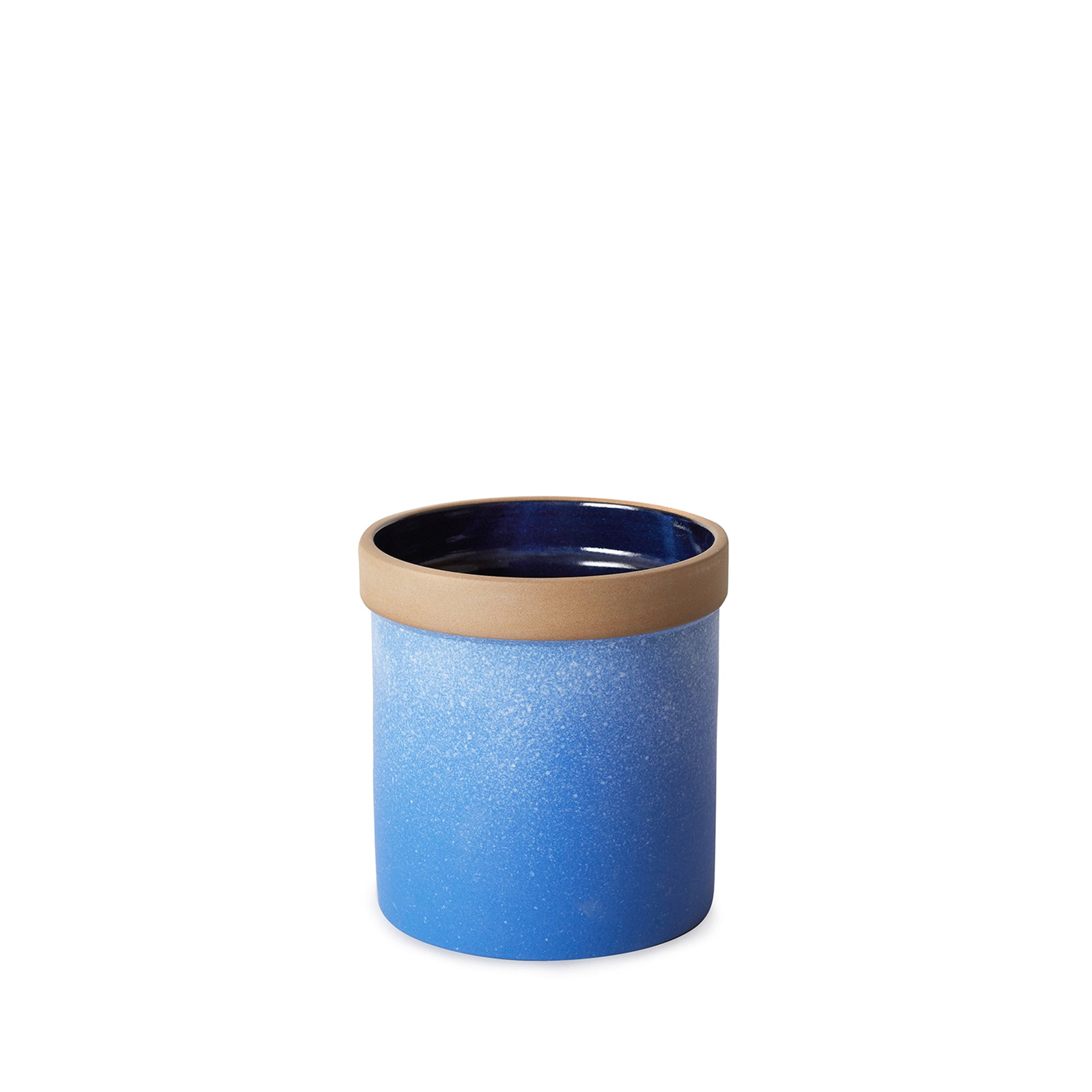 Ceramic Utensil Crock Holder - Shell & Dark Moon Design - Perfect for Kitchen Countertop Organization & Storage