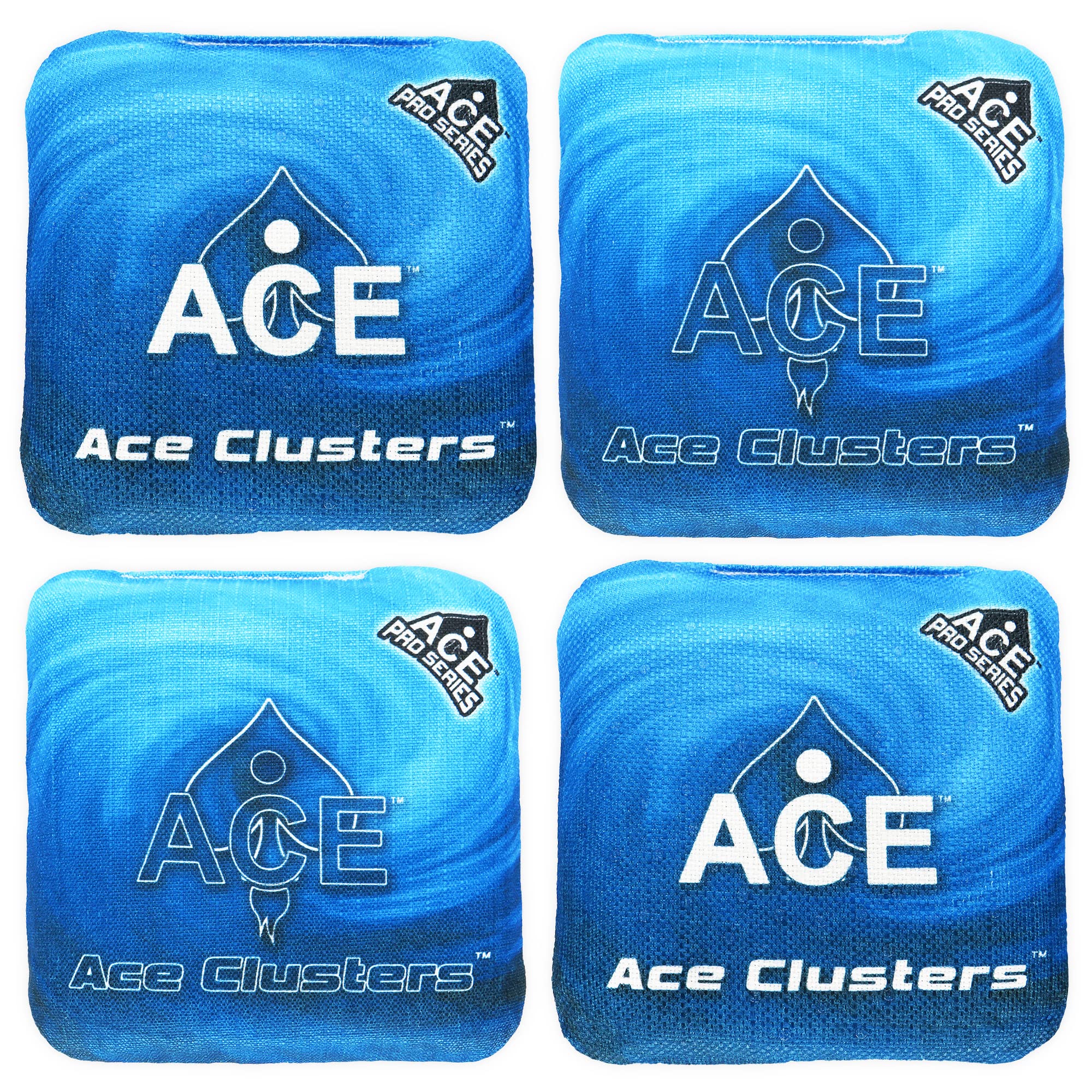 Ace Clusters | ACE Pro Cornhole Bags + PRO Kits Set of 4 | Premium Cluster Pad Technology | Dual-Sided All-Weather Slick Stick | Optional Break-In & Carrying Case | Perfect for Backyard Games, Tailgating & Outdoor Parties