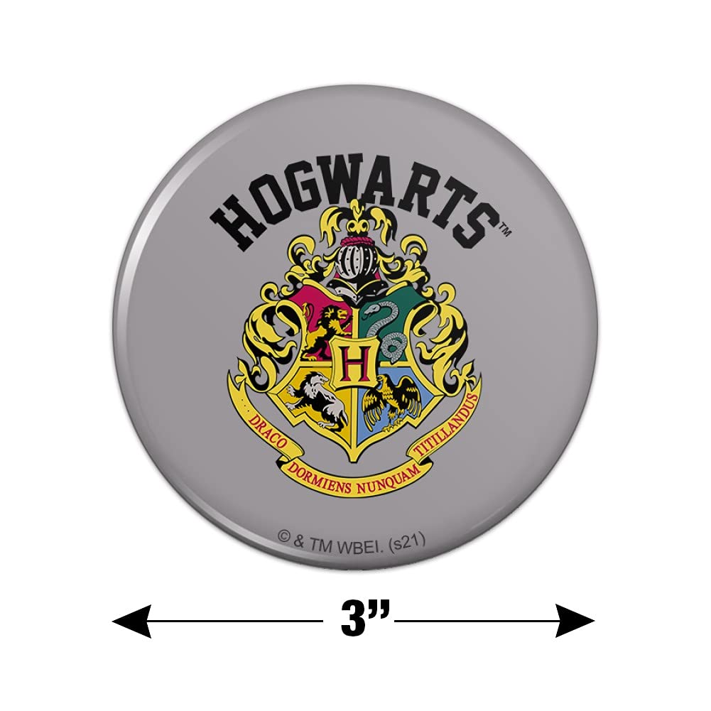 Harry Potter Hogwarts Crest Kitchen Refrigerator Magnet - Decorative Fridge Button for Harry Potter Fans, Perfect for Home, Office, and Dorm Room Decor