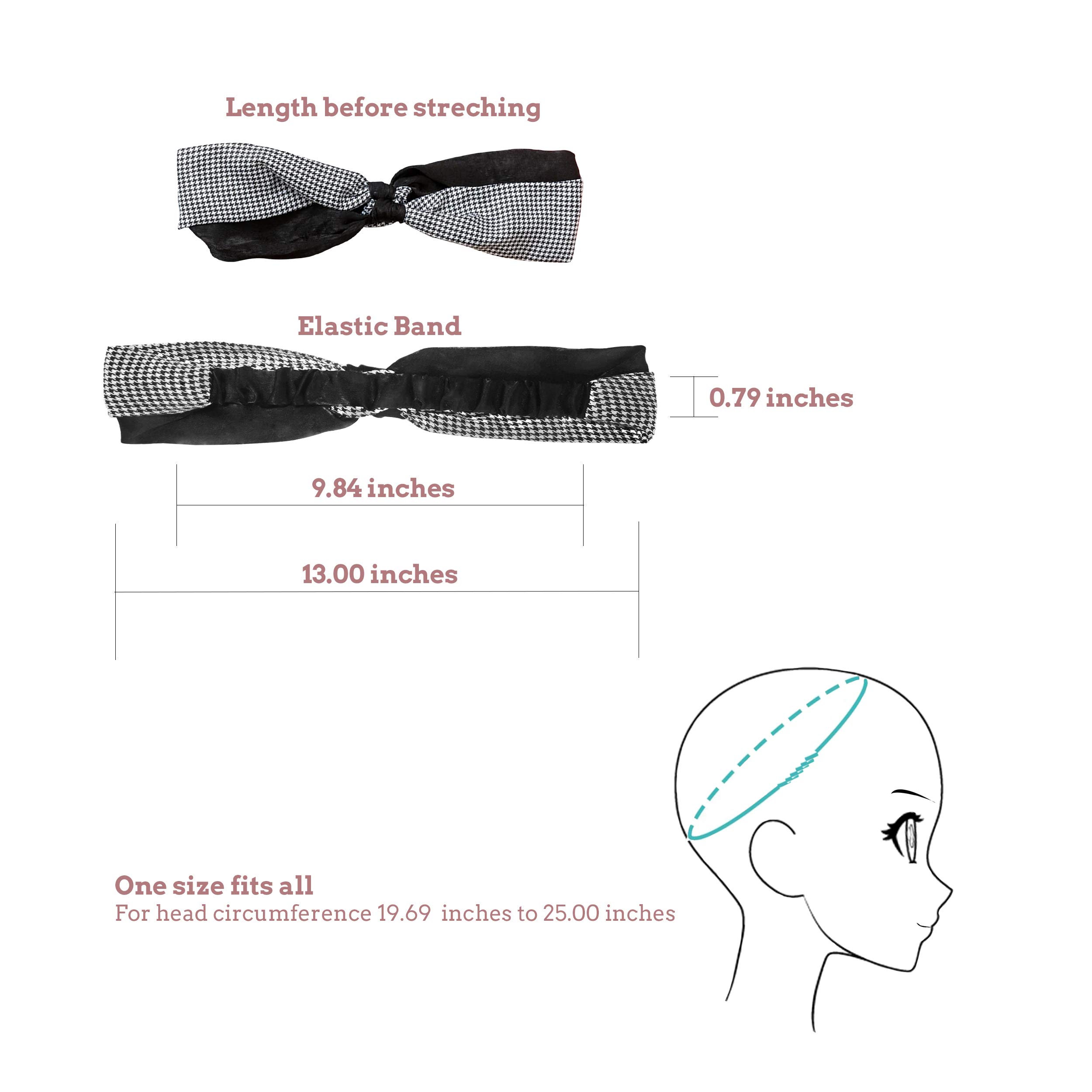 7 Pack Knotted Headbands for Women & Girls - Non Slip Stretchy Fabric Hair Accessories | Criss Cross Design for Comfort & Style | Perfect for Workouts, Yoga, Running & Everyday Wear