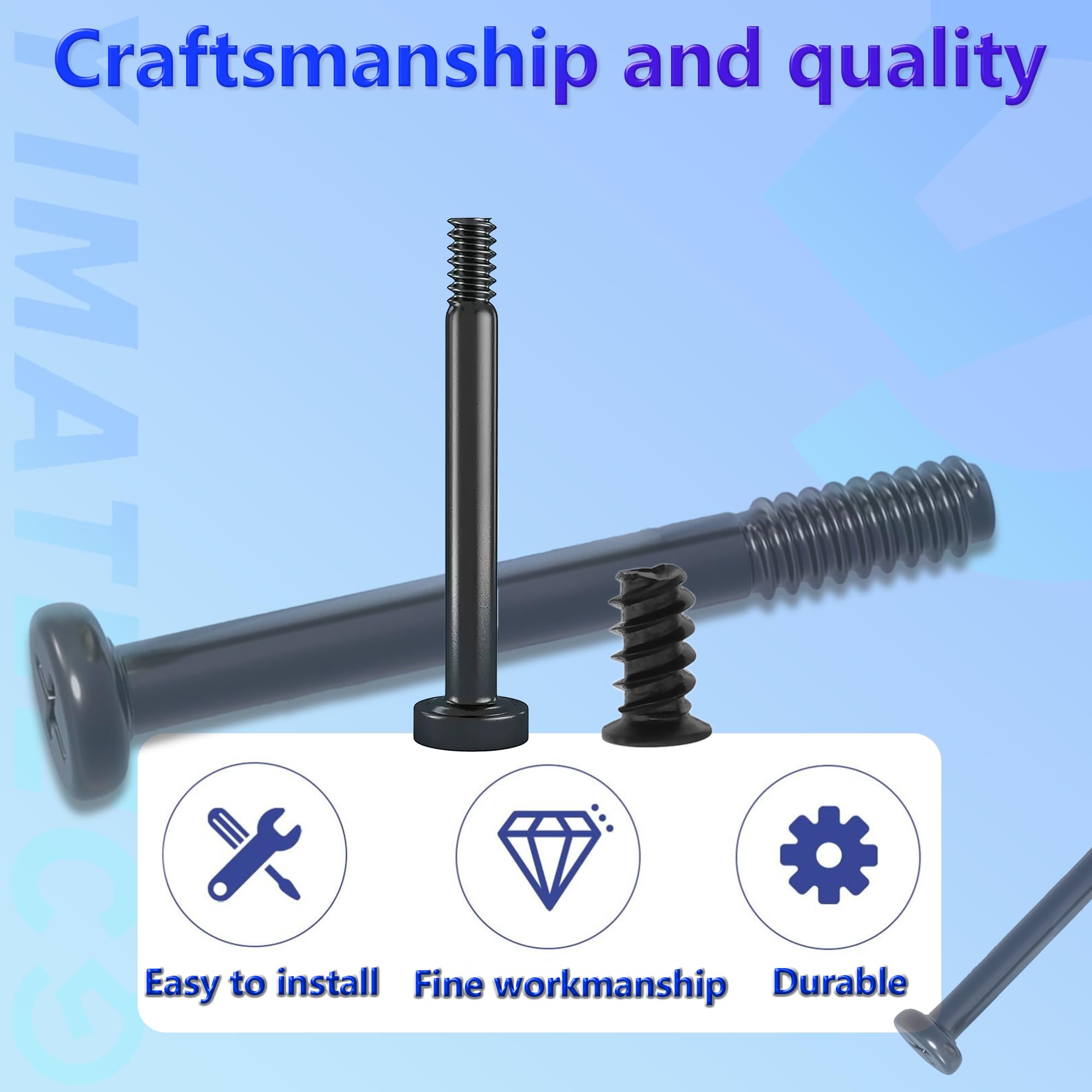 YIMATEECO 100Pcs Computer Case Fan Screws Kit - Carbon Steel Radiator PC Cooling Fan Mounting Screws (50 Long + 50 Short) for PC Build, Case Fan Installation & Cooling System Upgrade