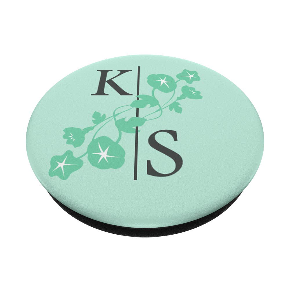 KS Monogram Collapsible Phone Grip Stand - Personalized Phone Holder for iPhone & Samsung | Perfect for Selfies, Videos & Hands-Free Use