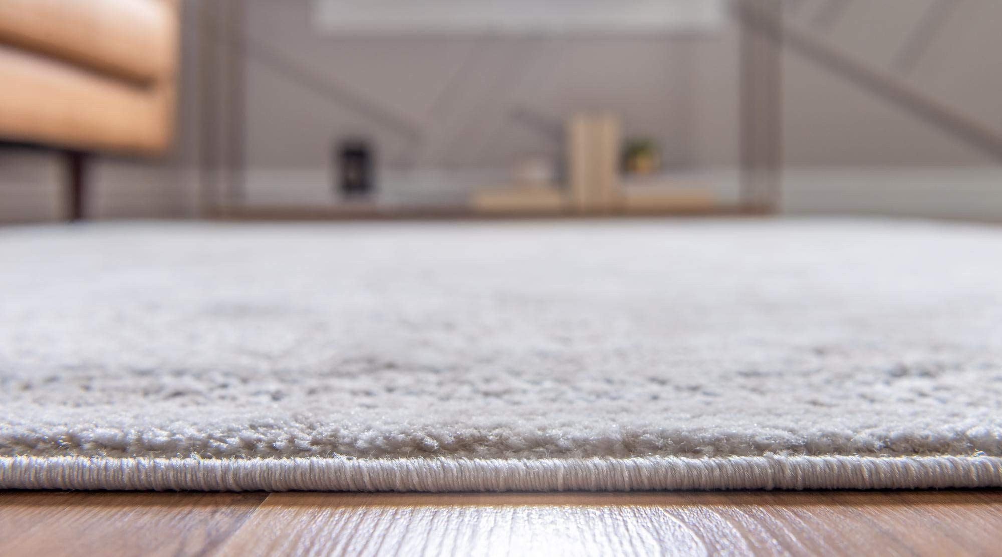 Rugs.com Oregon Collection 12 Ft Ivory Low-Pile Runner Rug - Hallway & Entryway Carpet for Home Decor | Durable Floor Mat for High Traffic Areas