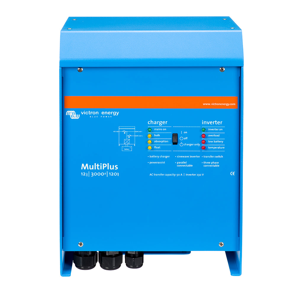 Victron MultiPlus 12V 3000VA Pure Sine Wave Inverter/Charger with 120A Charger & 50A Transfer Switch - UL Approved for RVs, Boats & Off-Grid Solar Power Systems