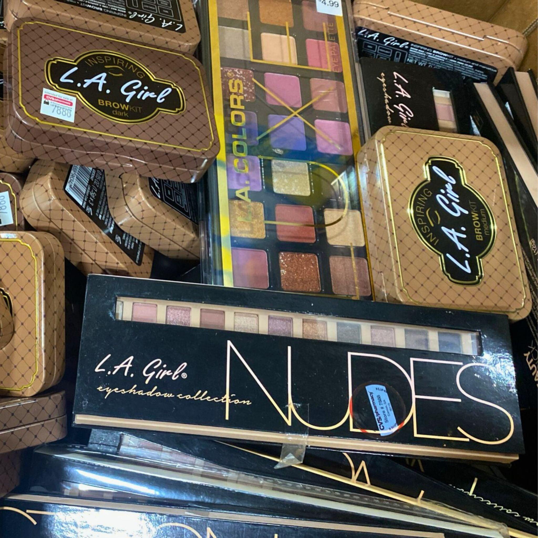 LA Girl Inspiring Brow Kit & Assorted Eyeshadow Palettes Set - 44 Pcs Makeup Collection for Eyebrow Shaping & Eye Makeup | Perfect for Professional Makeup Artists & Beauty Enthusiasts
