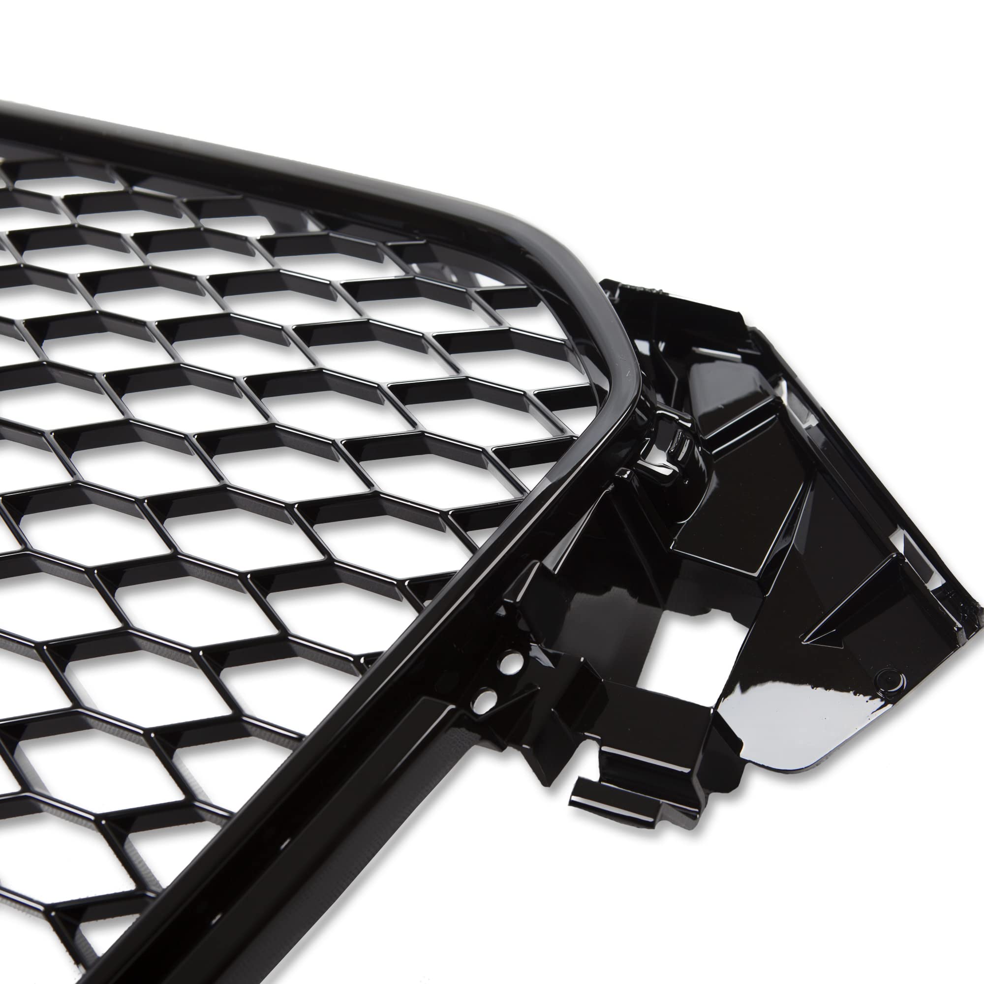 Audi A4 B8 RS-Style Front Grill - VR-47 Honeycomb Mesh Grille in Glossy Black (2011-2015 Sedan/Avant) | Sporty Upgrade for Enhanced Style & Airflow