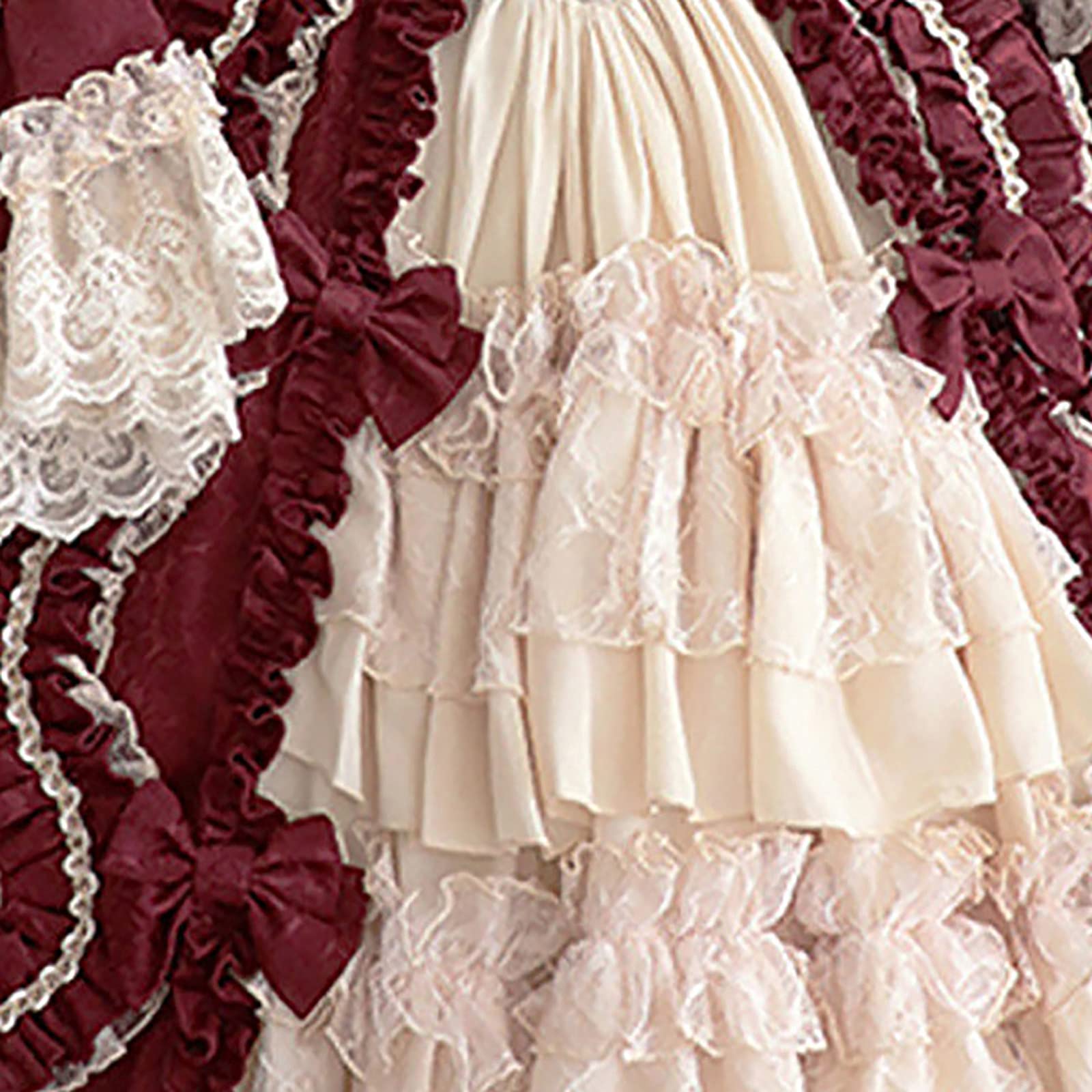 Elegant Lolita Dresses for Women - Flared Gothic Cosplay Costume with Ruffles & Swing Skirt | Perfect for Halloween, Anime Conventions & Princess-Themed Parties