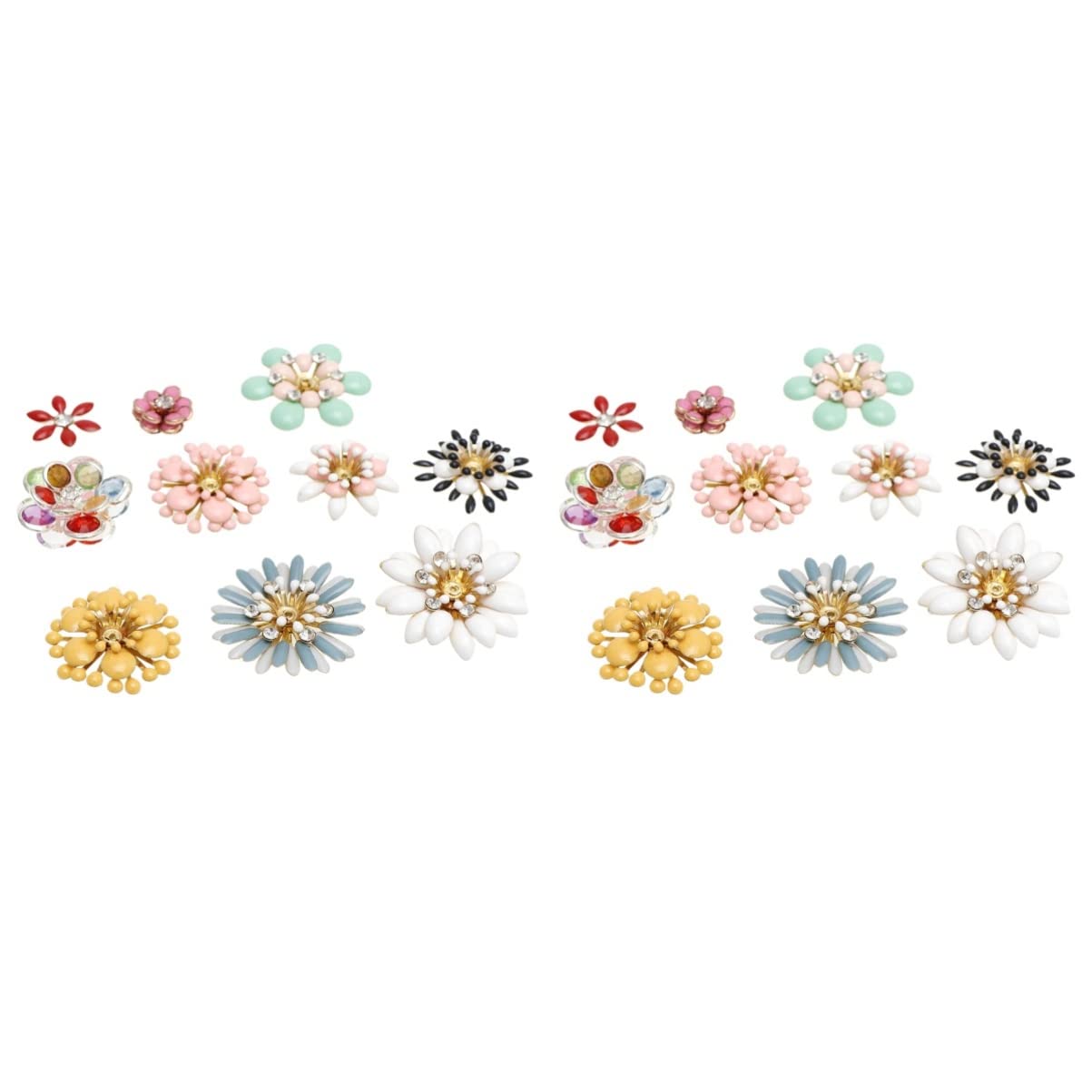 COHEALI 20 pcs Flatback Flower Charms - Daisy Embellishments for Jewelry Making, DIY Crafts, Scrapbooking, and Nail Art Decorations
