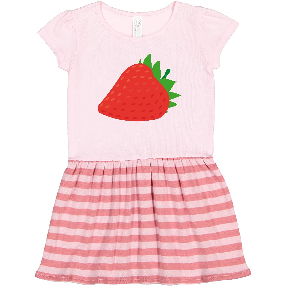 Inktastic Strawberry Fruit Toddler Dress - Cute & Comfortable Girls' Summer Outfit for Playdates, Parties & Family Photos