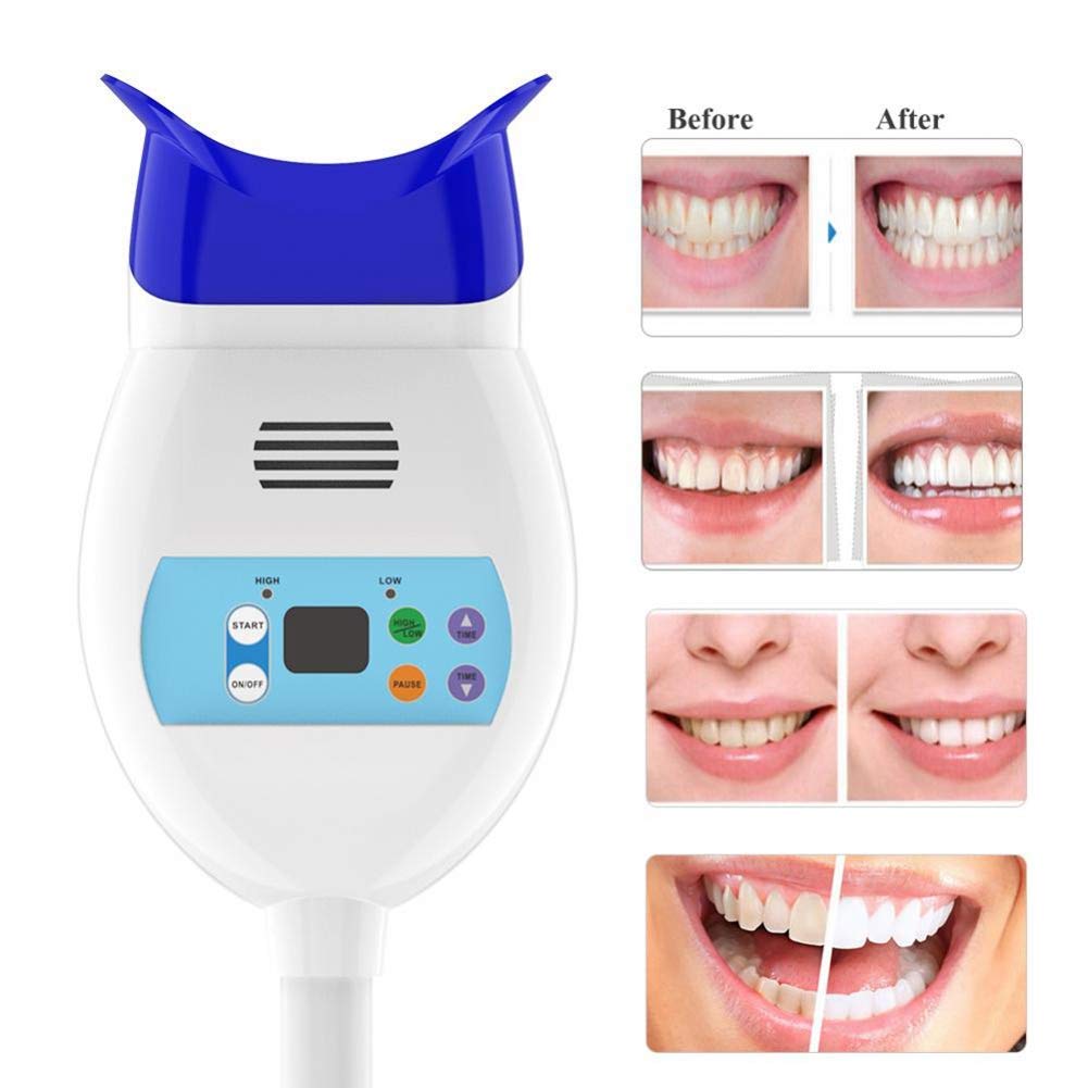 6 LED Teeth Whitening Light Lamp with 2 Goggles - Professional Teeth Bleaching Accelerator for Home Use, Perfect for Smile Brightening Before Events & Daily Oral Care
