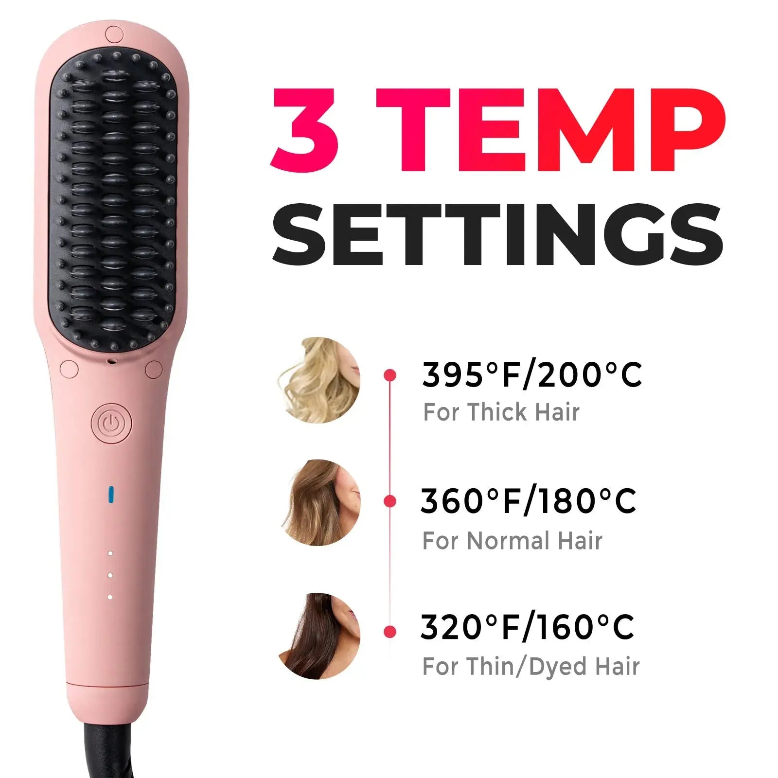 TYMO iONIC Mini Pink Hair Straightener - Compact & Travel-Friendly Flat Iron for Smooth, Shiny Hair - Perfect for Home, Salon & On-the-Go Styling