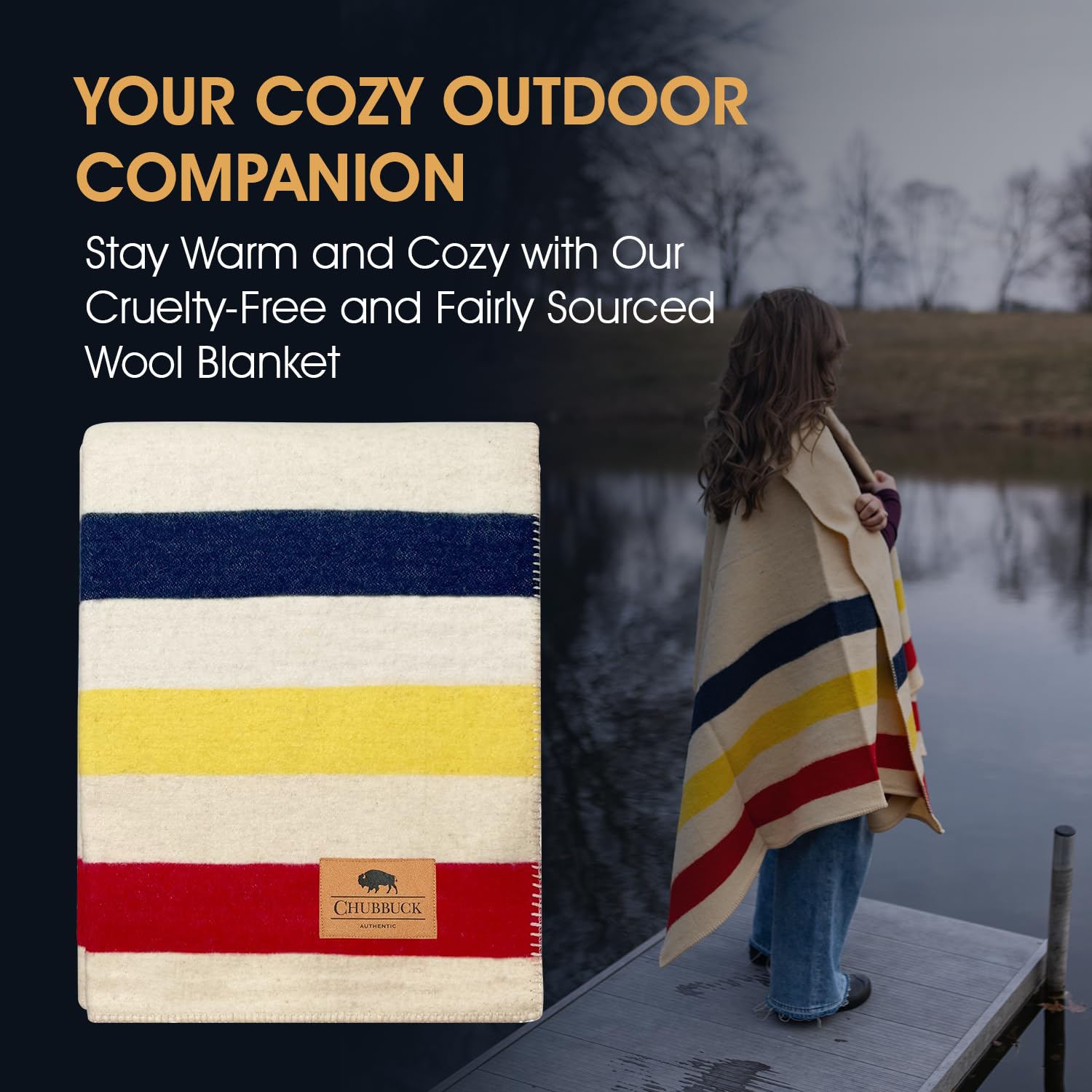 Premium 100% Wool Blanket - 60