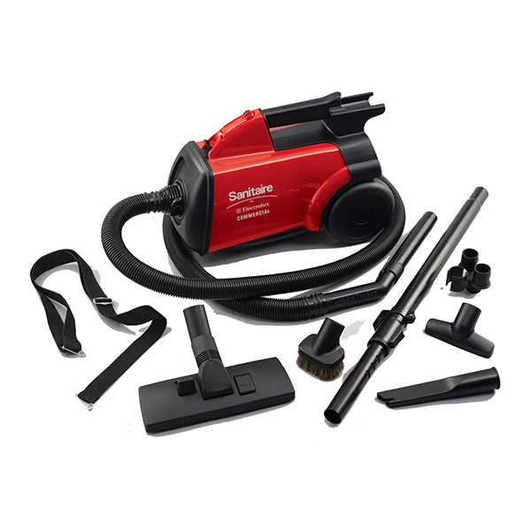 Sanitaire SC3683 Mighty Canister Vacuum Cleaner with Attachments - Powerful Suction for Hard Floors & Carpets | Ideal for Home, Office & Pet Hair Cleaning