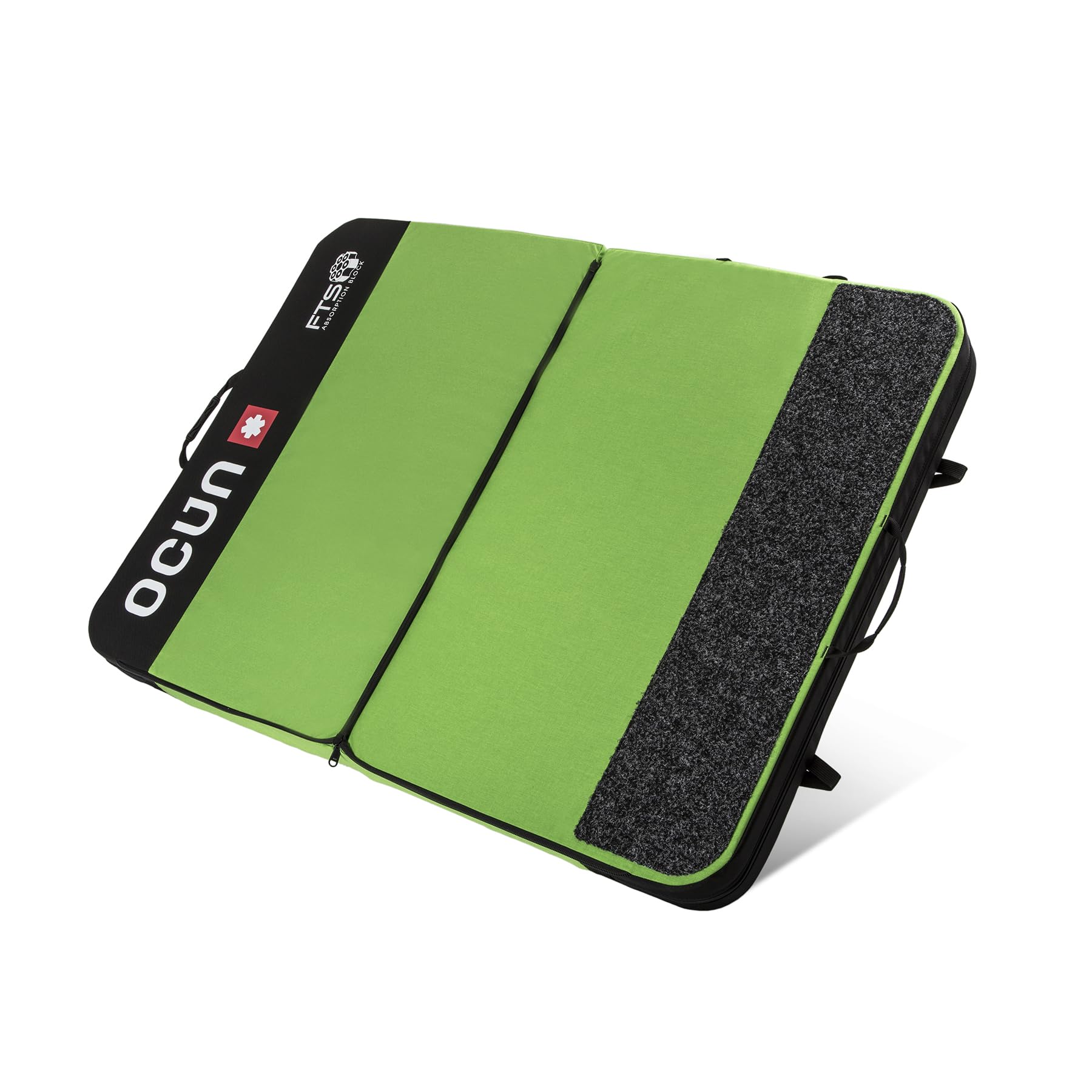 Ocun Moonwalk FTS Crash Pad - Compact Bouldering Safety Fall Pad for Rock Climbing | Lightweight & Durable Climbing Mat for Indoor/Outdoor Training | Perfect for Gym, Crag & Backyard Practice