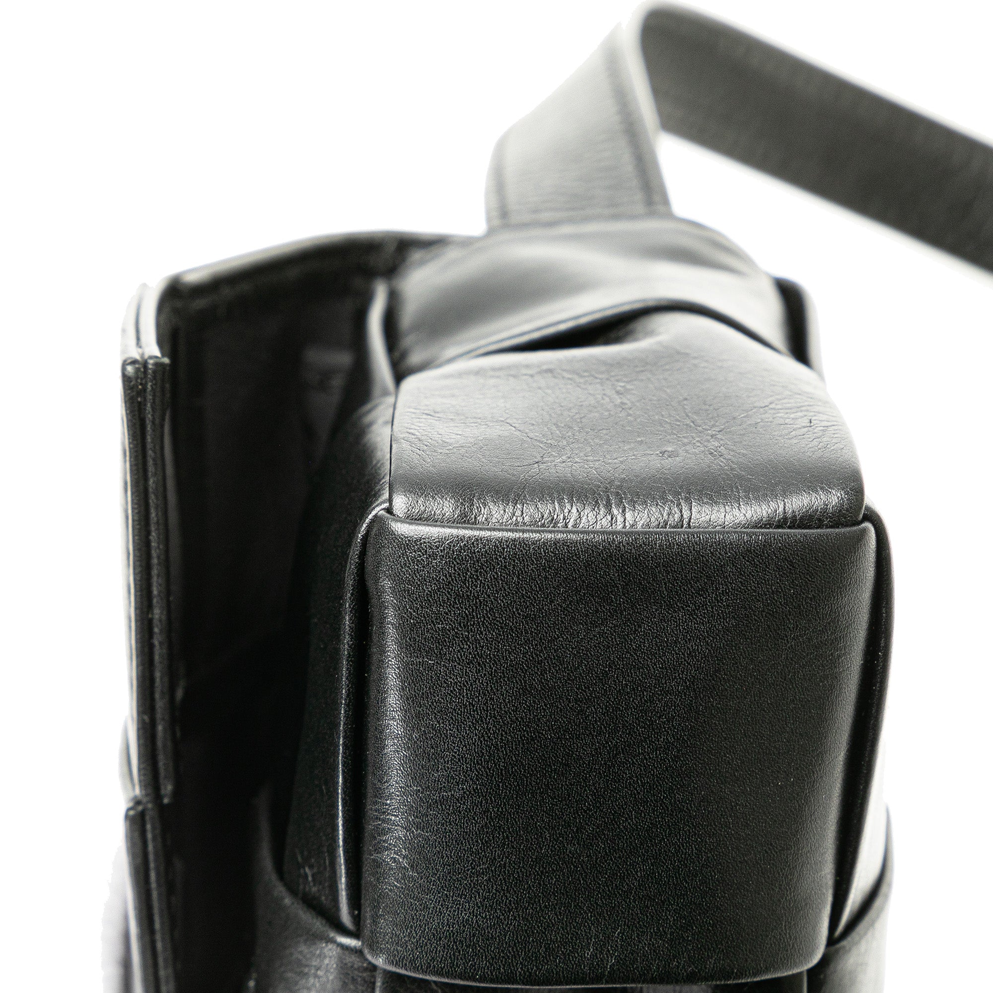 Bottega Veneta Candy Nappa Intrecciato Cassette Crossbody Bag in Black | Luxury Leather Shoulder Purse for Women | Perfect for Date Night & Evening Events