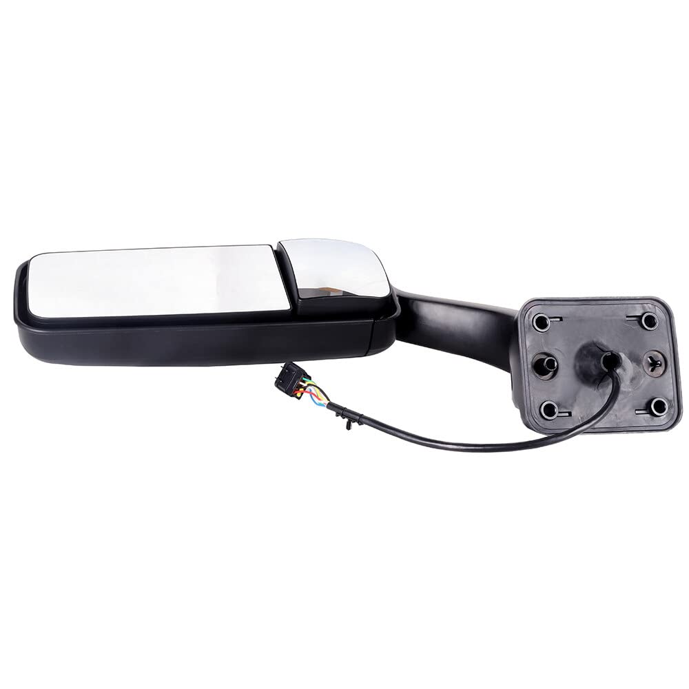 SCITOO Power Heated Towing Mirror - Right Passenger Side for Freightliner Cascadia 2008-2016 (Black, OEM A2261257005) | Durable Truck Exterior Rear View Mirror for Safe Driving in All Weather Conditions
