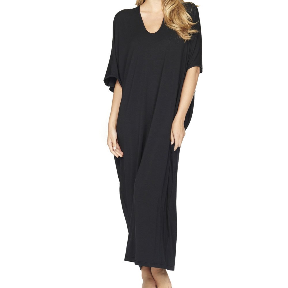 Barefoot Dreams Luxe Milk Jersey Caftan - Ultra Soft Lounge Dress for Women | Perfect for Home, Beach & Vacation Wear
