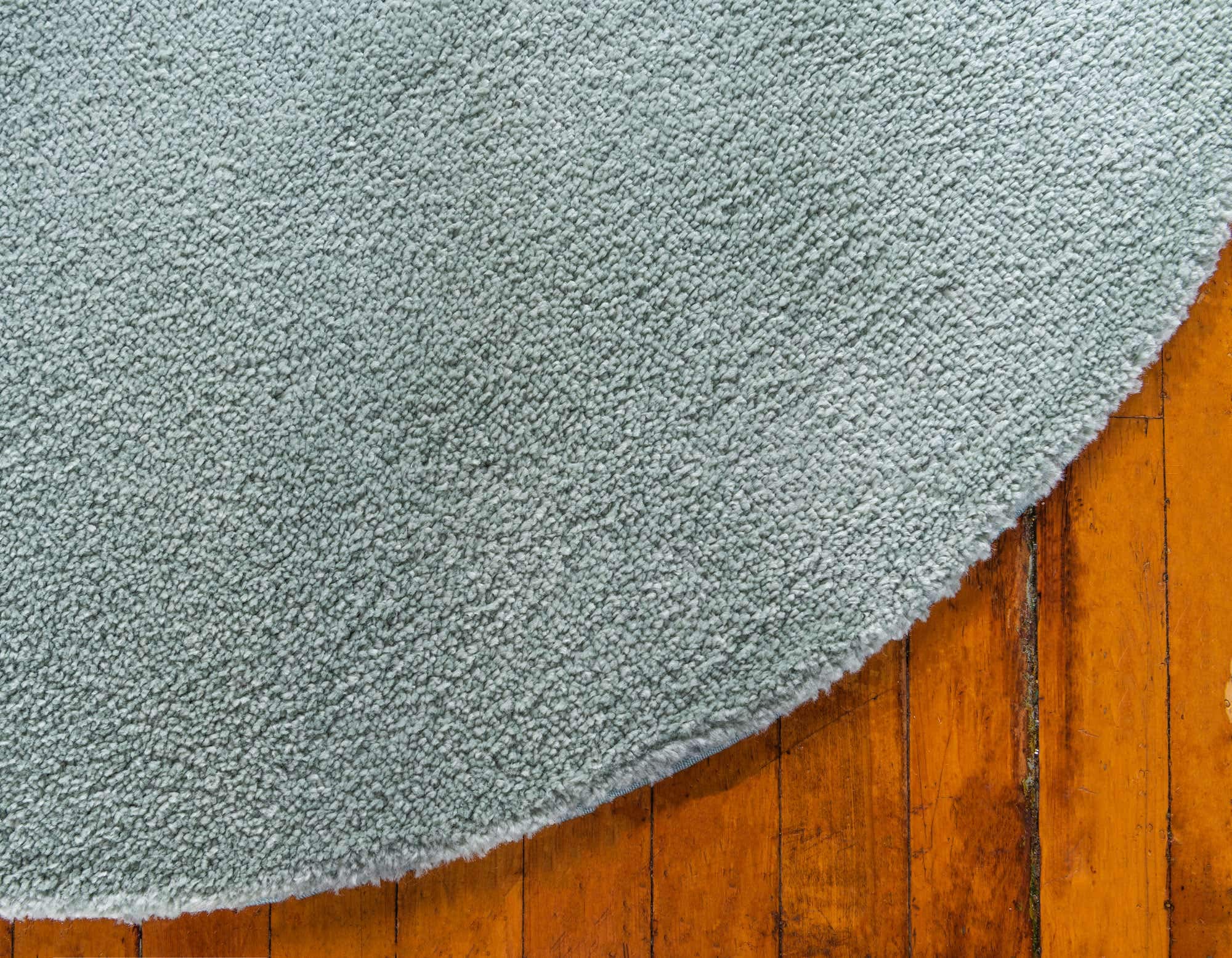 Unique Loom Solo Collection 6' Round Light Blue Area Rug - Soft Modern Calabasas Design for Living Room, Bedroom & Nursery Decor