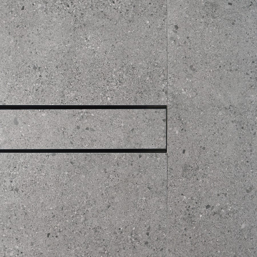 1M Matte Black Aluminum Floor Drain - Heavy Duty Shower Drain for Bathroom, Basement & Outdoor Use