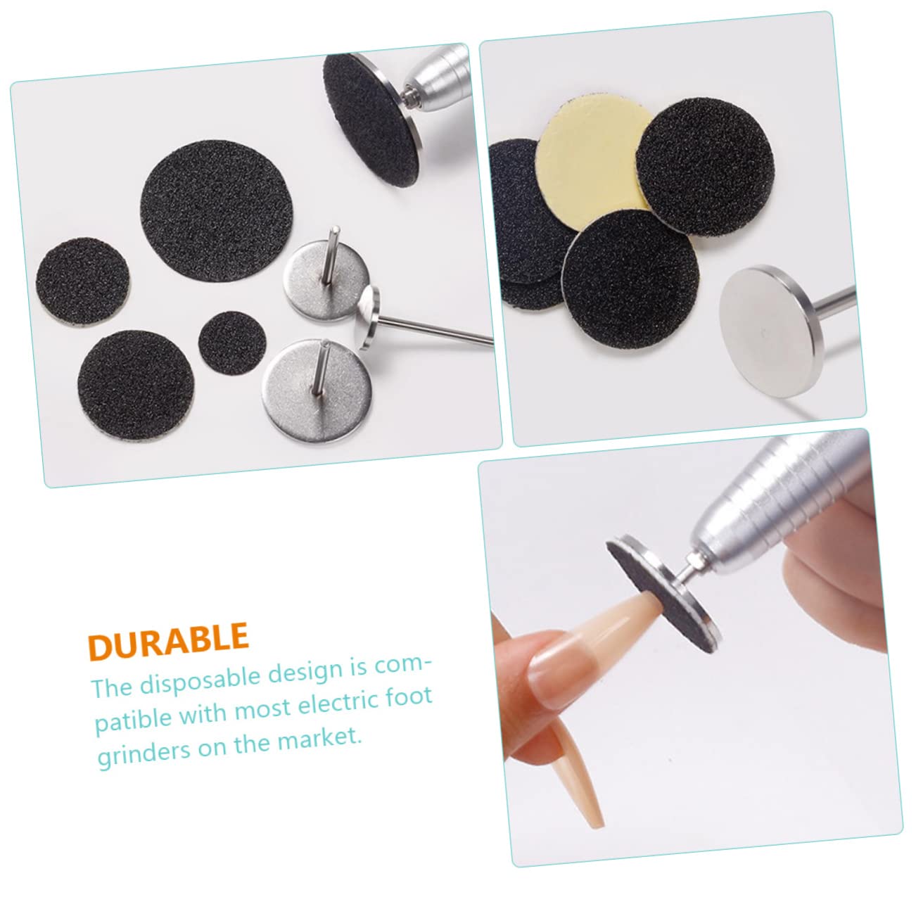 minkissy Sanding Discs for Pedicure Drill - Nail Grinder Sandpaper Pads, Foot Callus Remover Kit (1 Set) - Perfect for At-Home & Salon Manicures, Pedicures & Nail Care