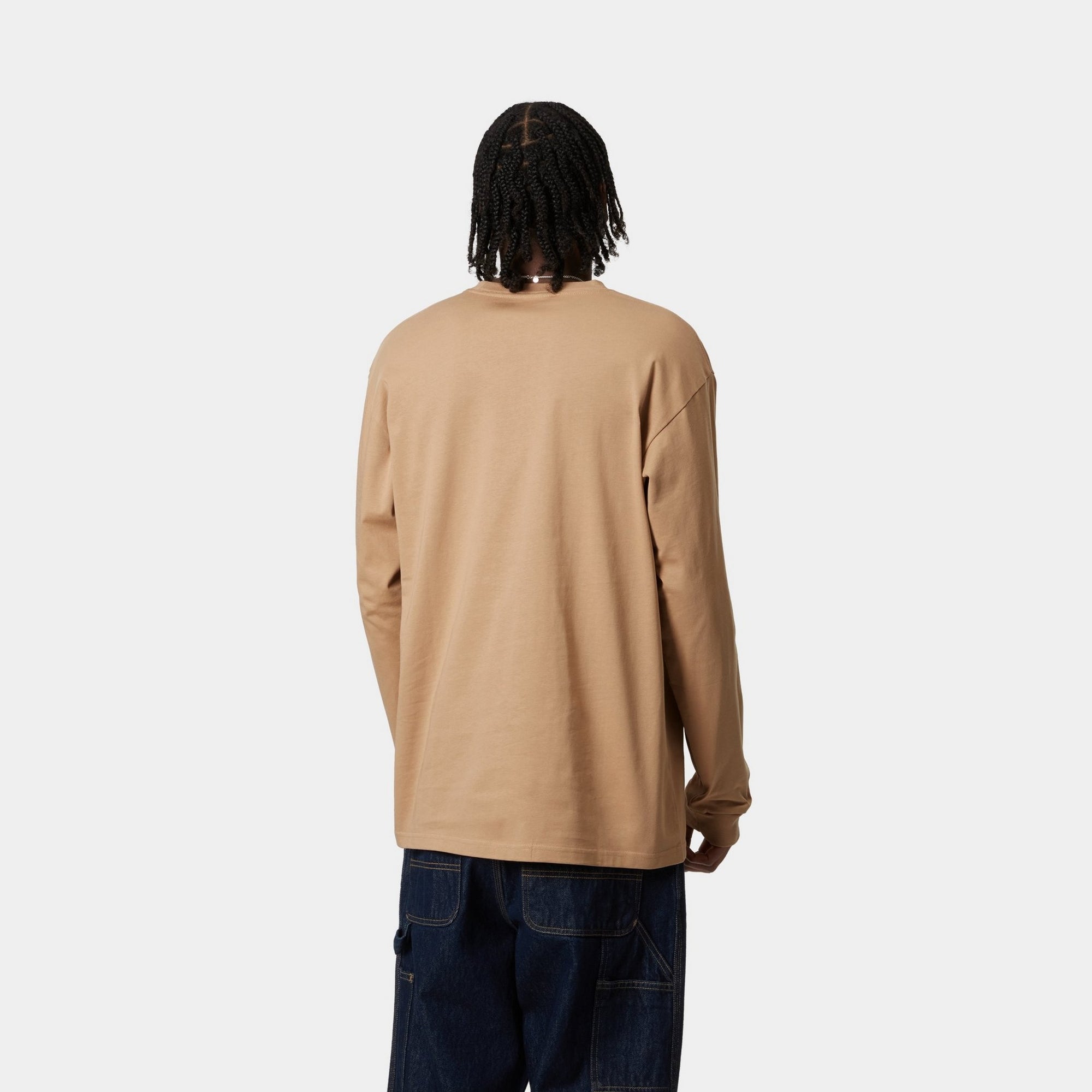 Chase Long Sleeve T-Shirt for Men | Premium Cotton Casual Shirt in Dusty Hamilton Brown | Perfect for Work, Travel & Everyday Wear