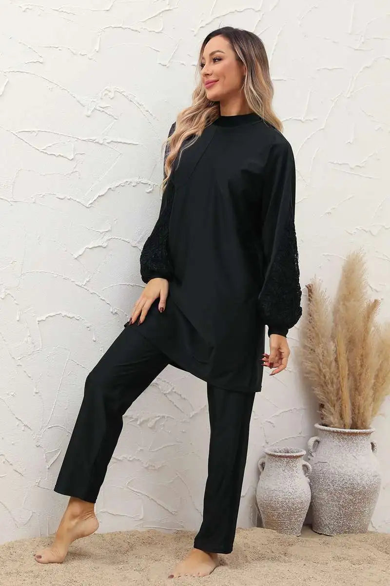 3 Piece Halal Swimwear Set - Modest Burkini Swimsuit for Women | Beach, Pool & Water Activities | Islamic Swimwear for Active Lifestyles