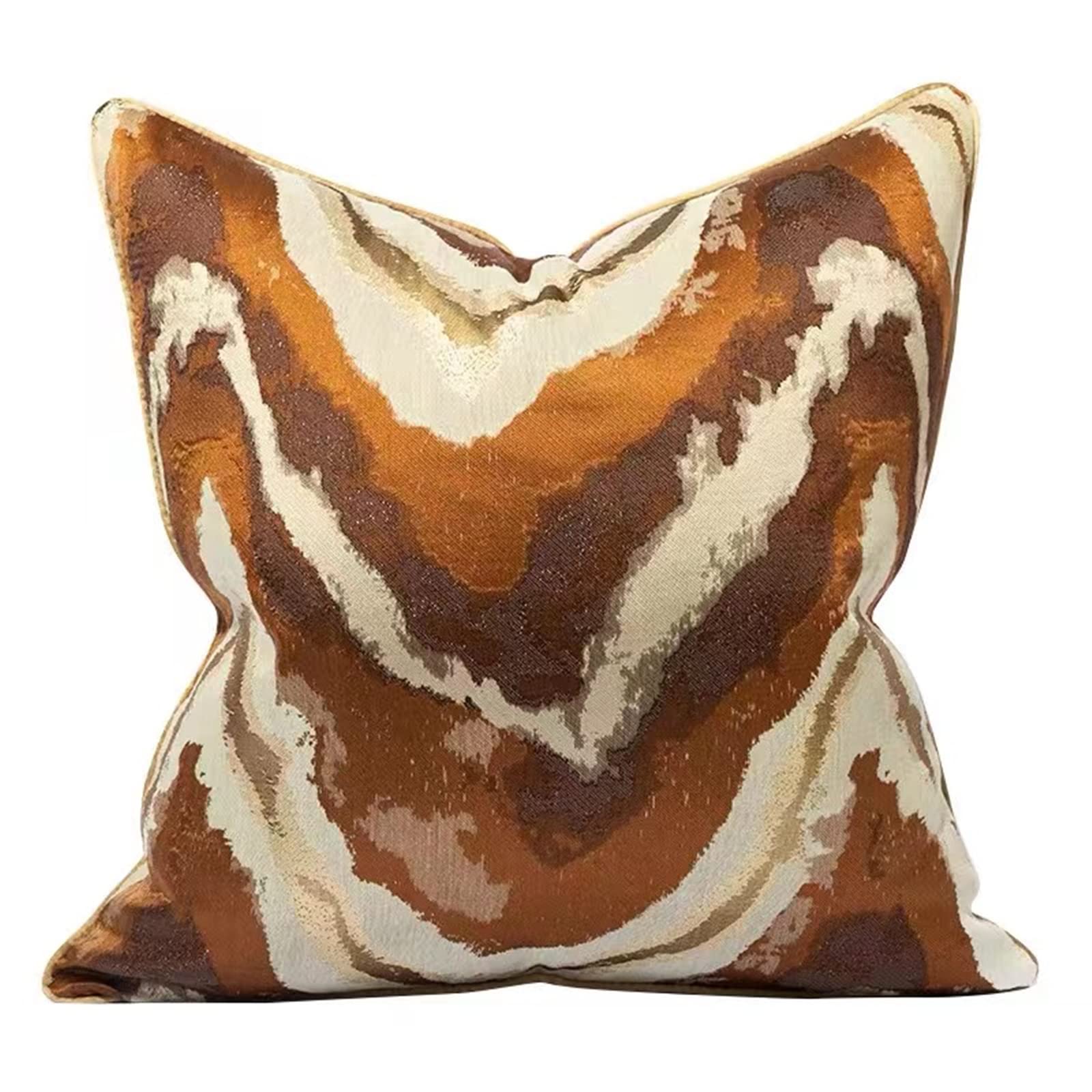 Rust Red Abstract Pattern Decorative Throw Pillow Covers 18x18 Inch - Soft Square Pillow Cases for Couch, Sofa, Living Room, Bedroom & Accent Chair - Perfect for Home Decor, Cozy Reading Nook & Seasonal Styling