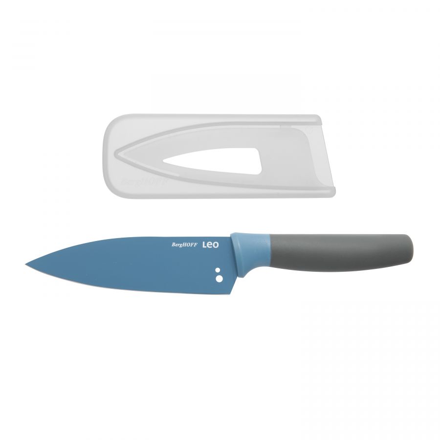 Premium 14cm Blue Chef's Knife with Herb Striper - Professional Kitchen Knife for Slicing, Dicing & Chopping - Perfect for Home Cooks & Culinary Enthusiasts