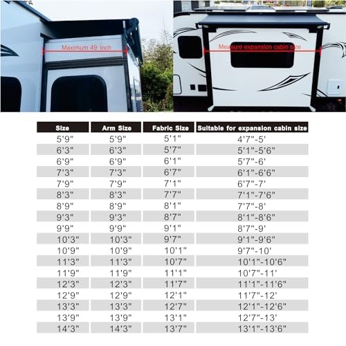 Dulepax RV Slide Awning Kit - White, 9'3