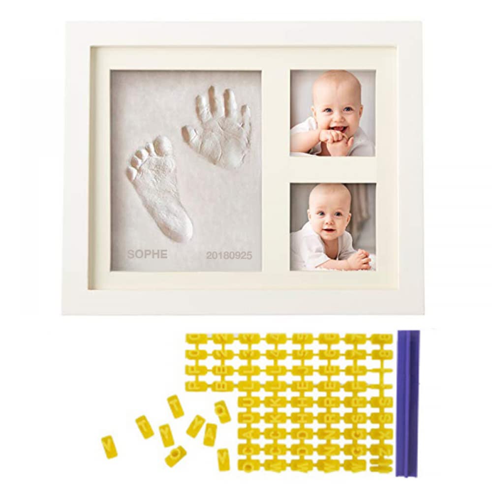 Shuwen Newborn Baby Handprint & Footprint Kit with Picture Frame & Safety Clay - Perfect Baby Keepsake Gift for Boys & Girls - Capture Precious Memories for Birthdays, Christenings & First Holidays