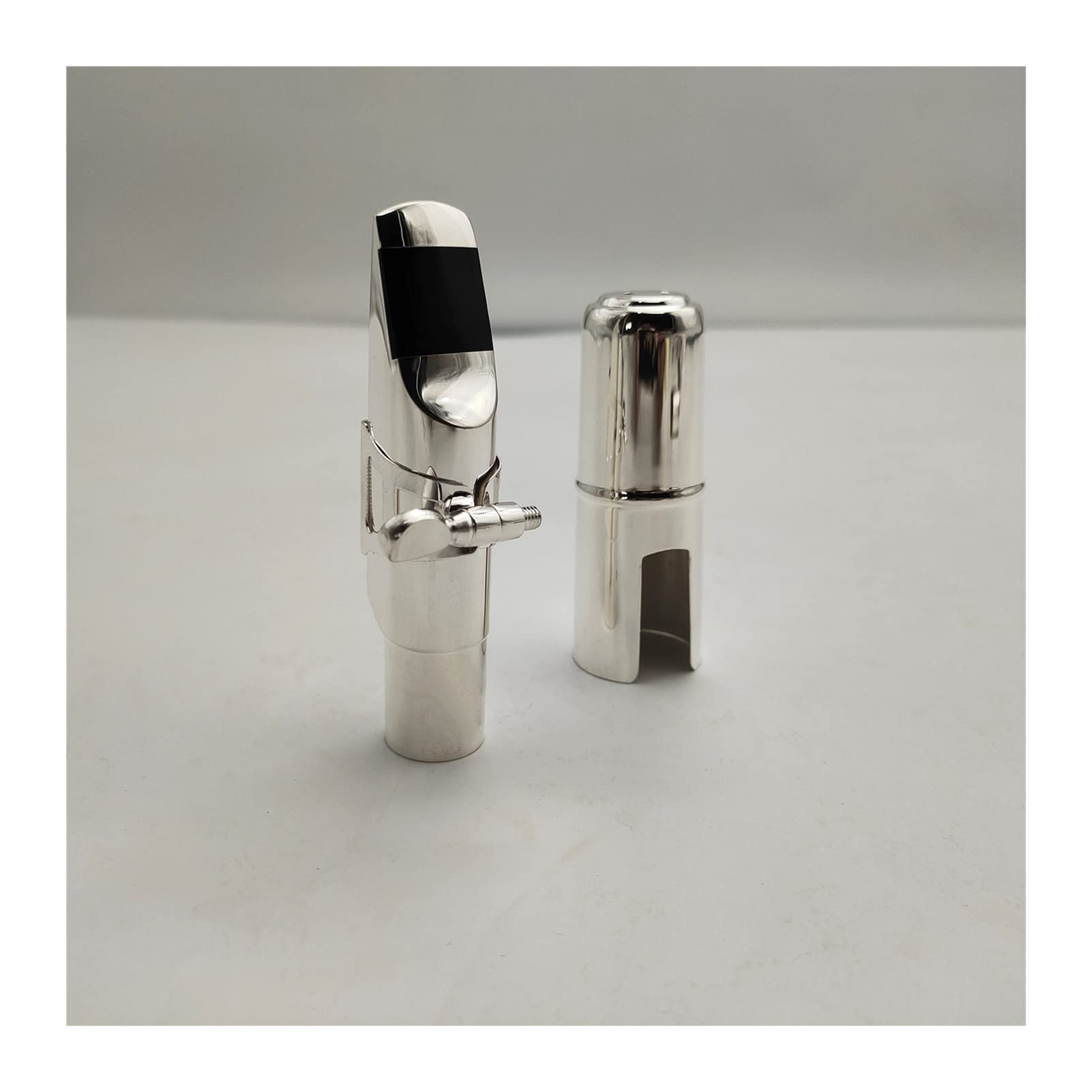 Professional Saxophone Mouthpiece Replacement Set - Silver & Gold Plated Alto/Tenor Sax Accessories for Woodwind Instruments (Soprano Silver 7) | Perfect for Jazz Bands, School Performances & Professional Musicians
