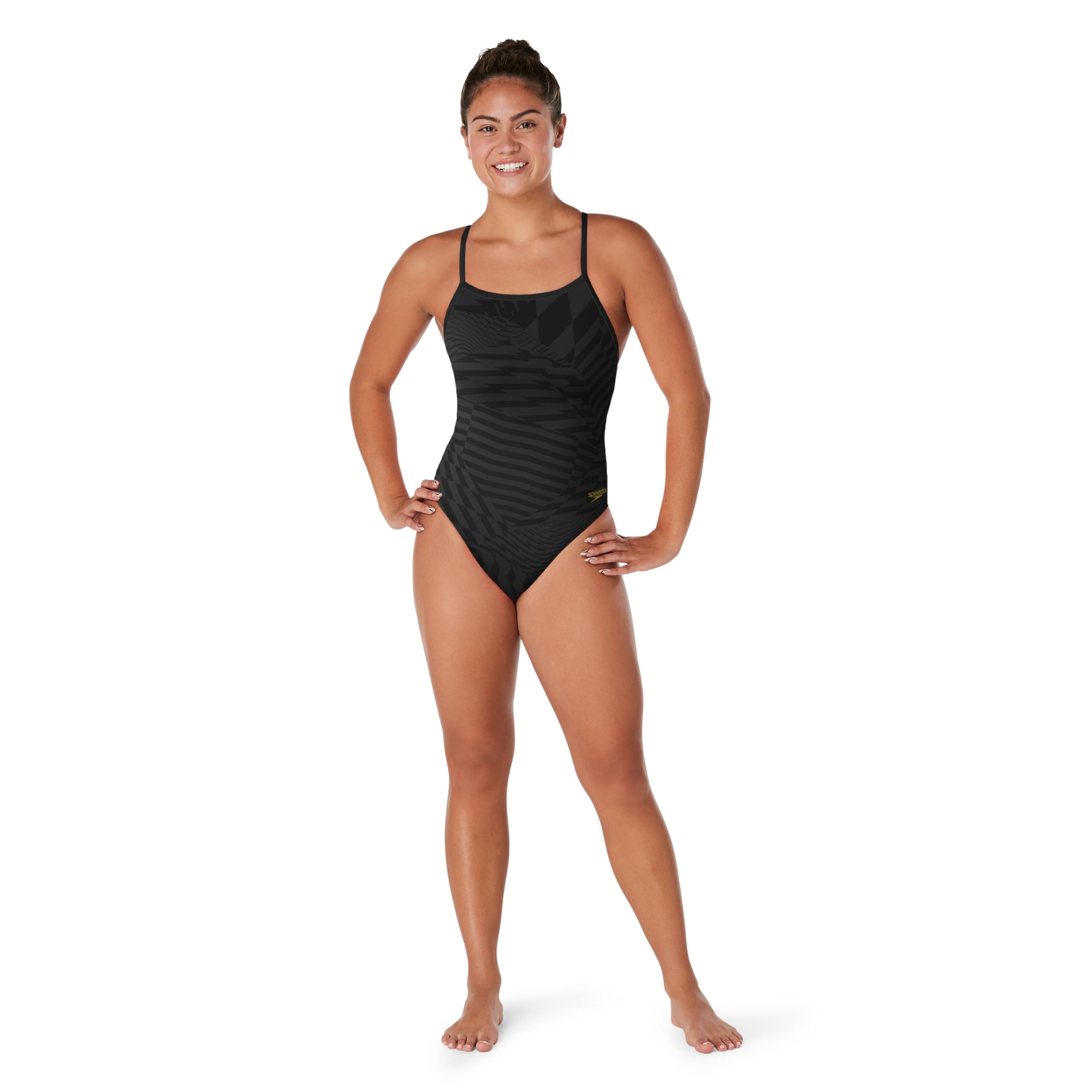 Speedo Women's Twist Back One Piece Swimsuit - Comfortable & Stylish Swimwear for Lap Swimming, Water Aerobics & Beach Vacations