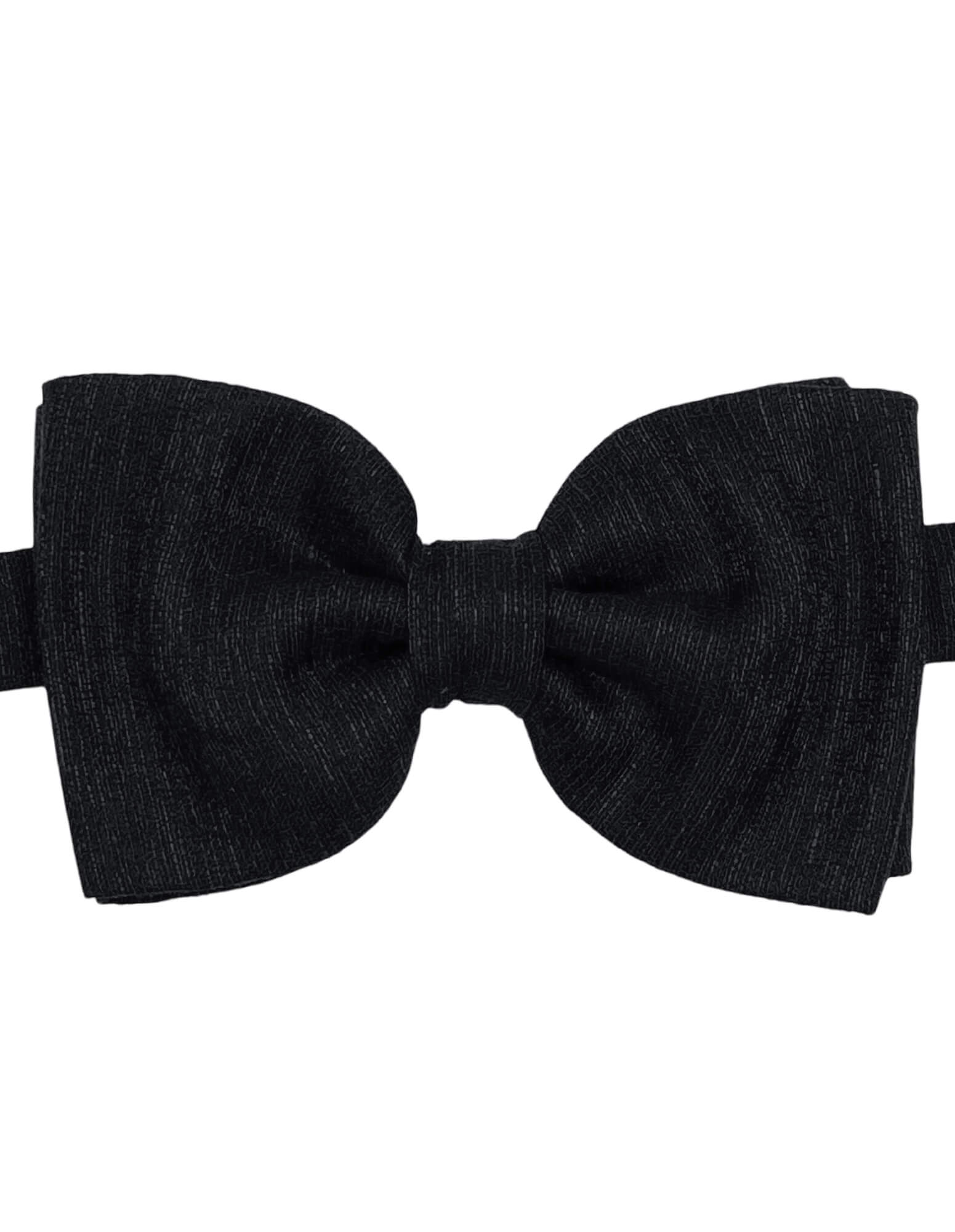 DÉCLIC Palermo Black Bow Tie for Men - Classic Elegant Necktie for Weddings, Parties & Formal Events