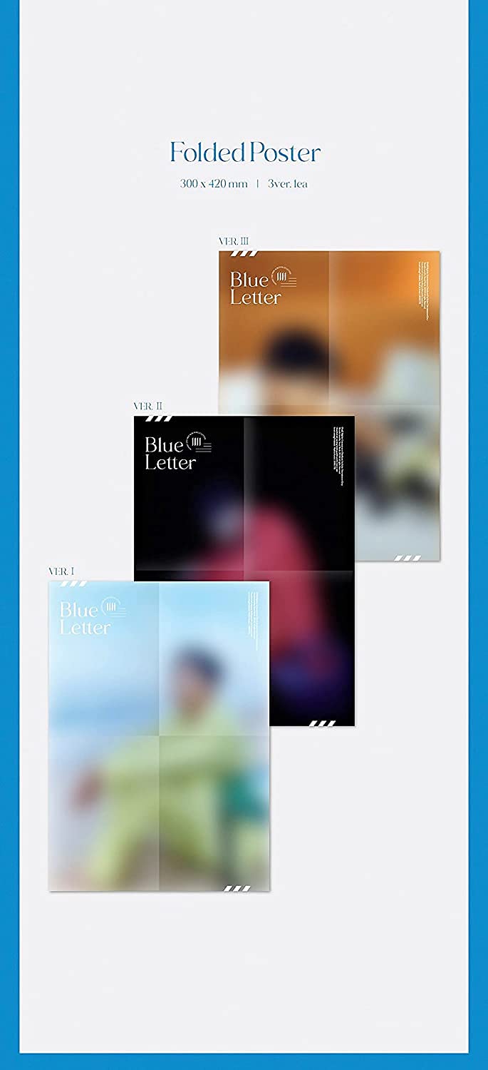 Kakao WONHO Blue Letter Mini Album + Stickers & Photocards - Kpop Gift for Fans