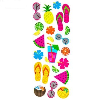 40-Piece Luau Party Stickers Set - Tropical Hawaiian Themed Decorative Stickers for Home, Party & Event Decorations - Perfect for Birthday, Summer & Beach Themed Parties