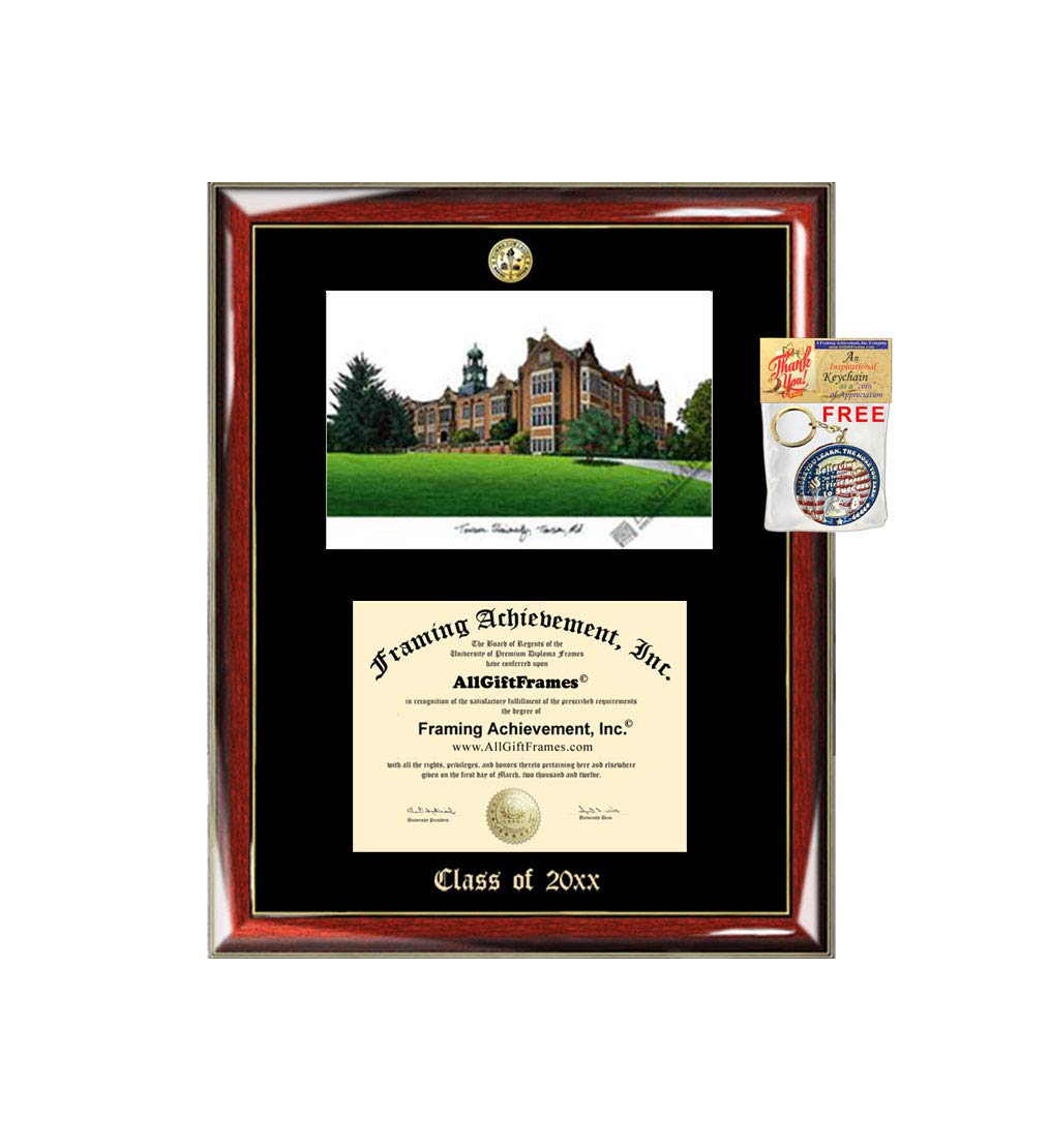 Towson University Diploma Frame with Embossed Logo - Custom Graduation Display for Degree & Award Certificates - Perfect Gift for Graduates & Office Decor