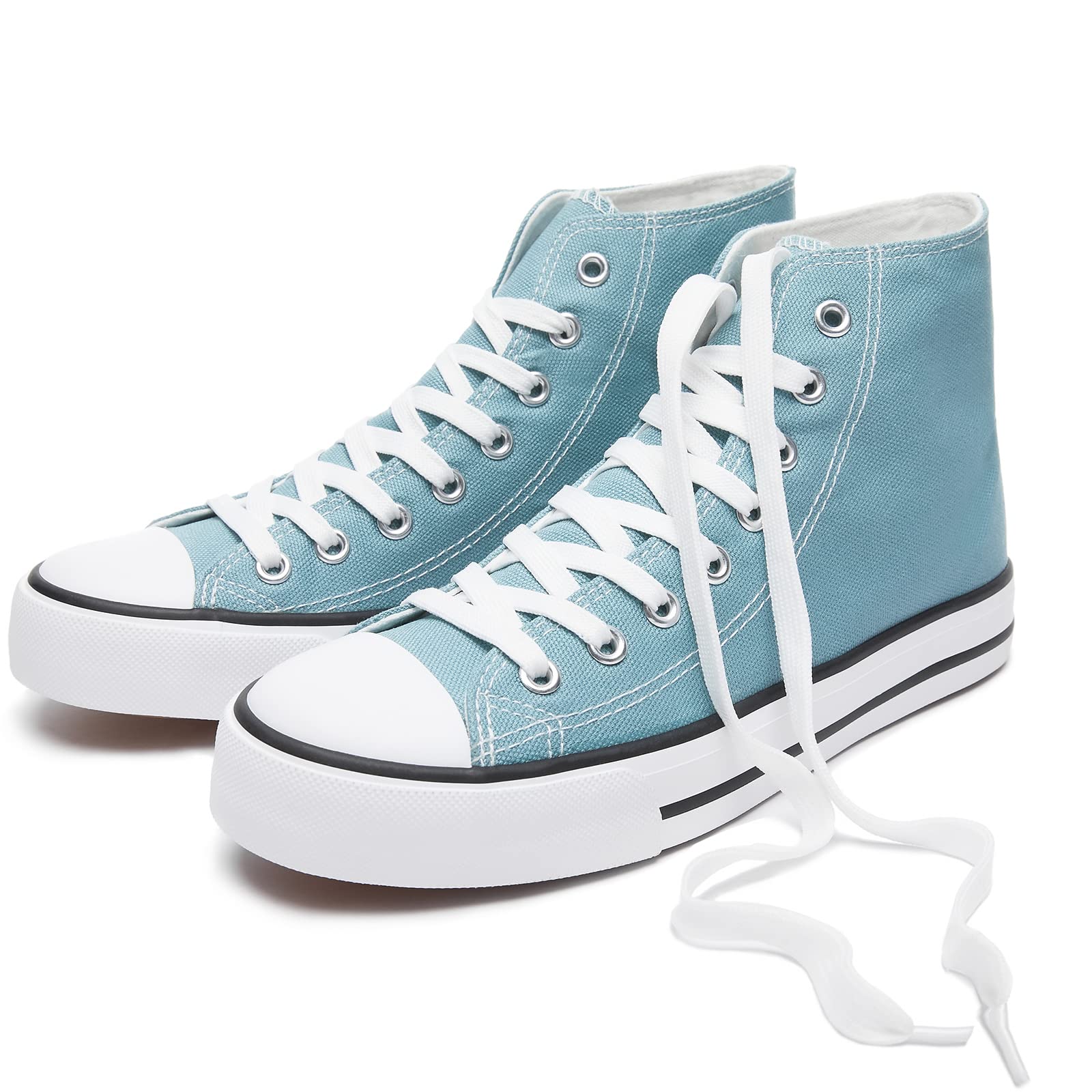 Women's High Top Canvas Sneakers - Classic Casual Walking Shoes for Women | Comfortable & Stylish for Everyday Wear, Running Errands & Light Hiking