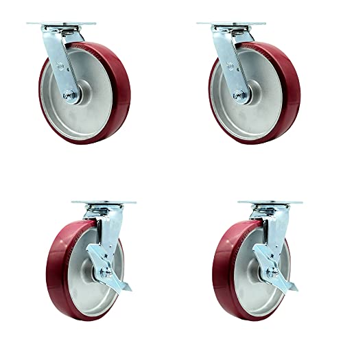 4 Swivel w/2 Brakes & 2 Swivel Locks