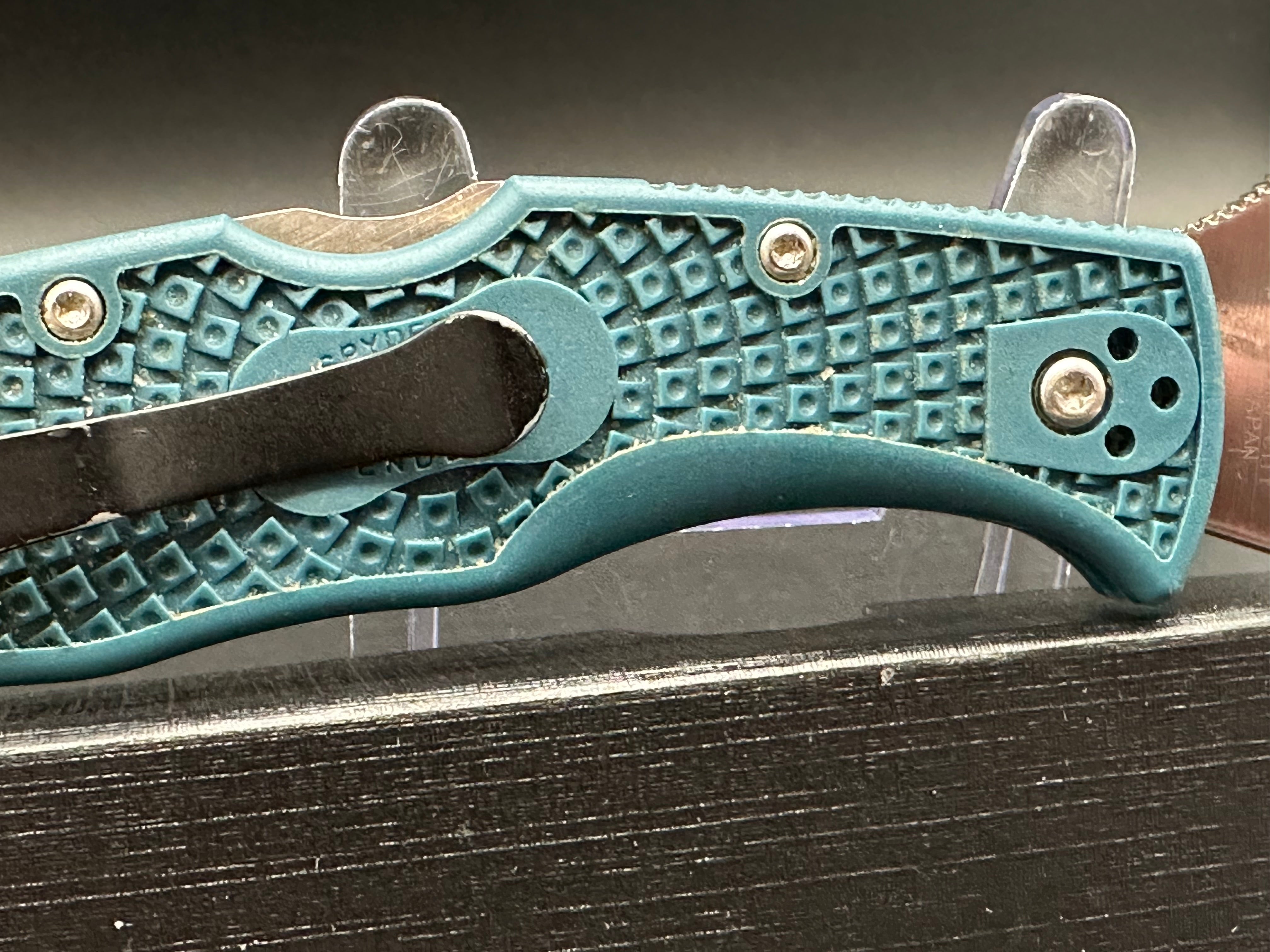 Spyderco Endela Lightweight Folding Knife - Blue FRN Handle, 3.41