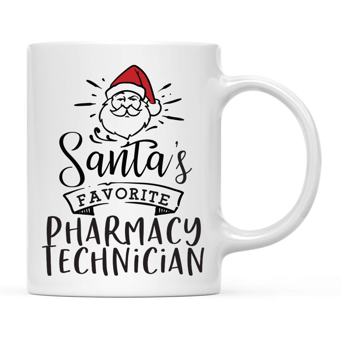 11oz Santa Claus Ceramic Coffee Mug - Christmas Gag Gift for Pharmacy Technicians, Coworkers, White Elephant Exchange (Includes Gift Box) | Perfect for Office Parties, Secret Santa & Holiday Cheer