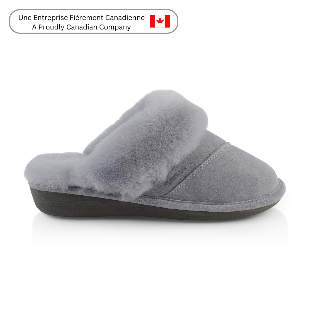 Joy Women's Fuzzy House Slippers - Soft Indoor/Outdoor Comfort Slides for Women (Sky Blue/Lilac) - Perfect for Home, Lounge, and Backyard Relaxation