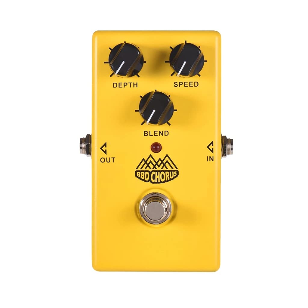 JJZXC BBD Analog Chorus Guitar Effect Pedal - True Bypass, Full Metal Shell for Electric Guitar - Perfect for Studio Recording & Live Performances