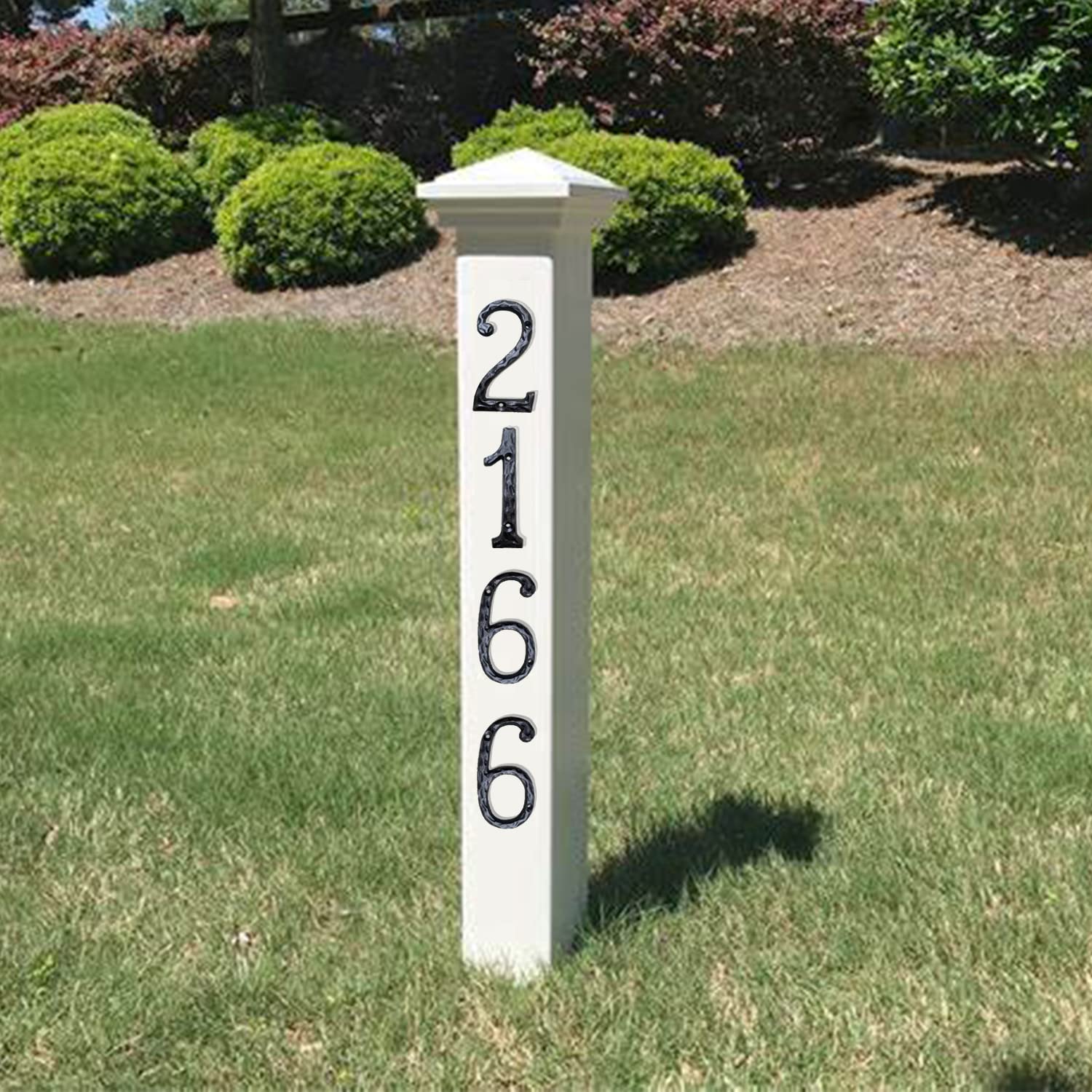 5.6 Inch Cast Iron Hammered Mailbox Numbers - Rustic House Address Plaque for Home, Door, or Garden (Number 8) - Perfect for Curb Appeal and Easy Identification