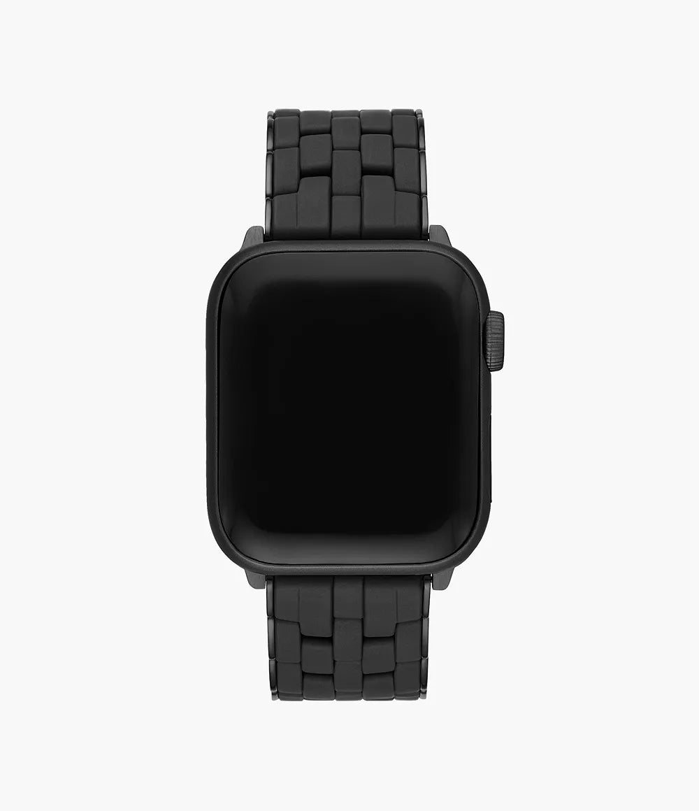 Black Silicone Wristband Strap for Apple Watch® Series 1-9 - Comfortable & Durable Replacement Band for Workout, Running & Daily Wear